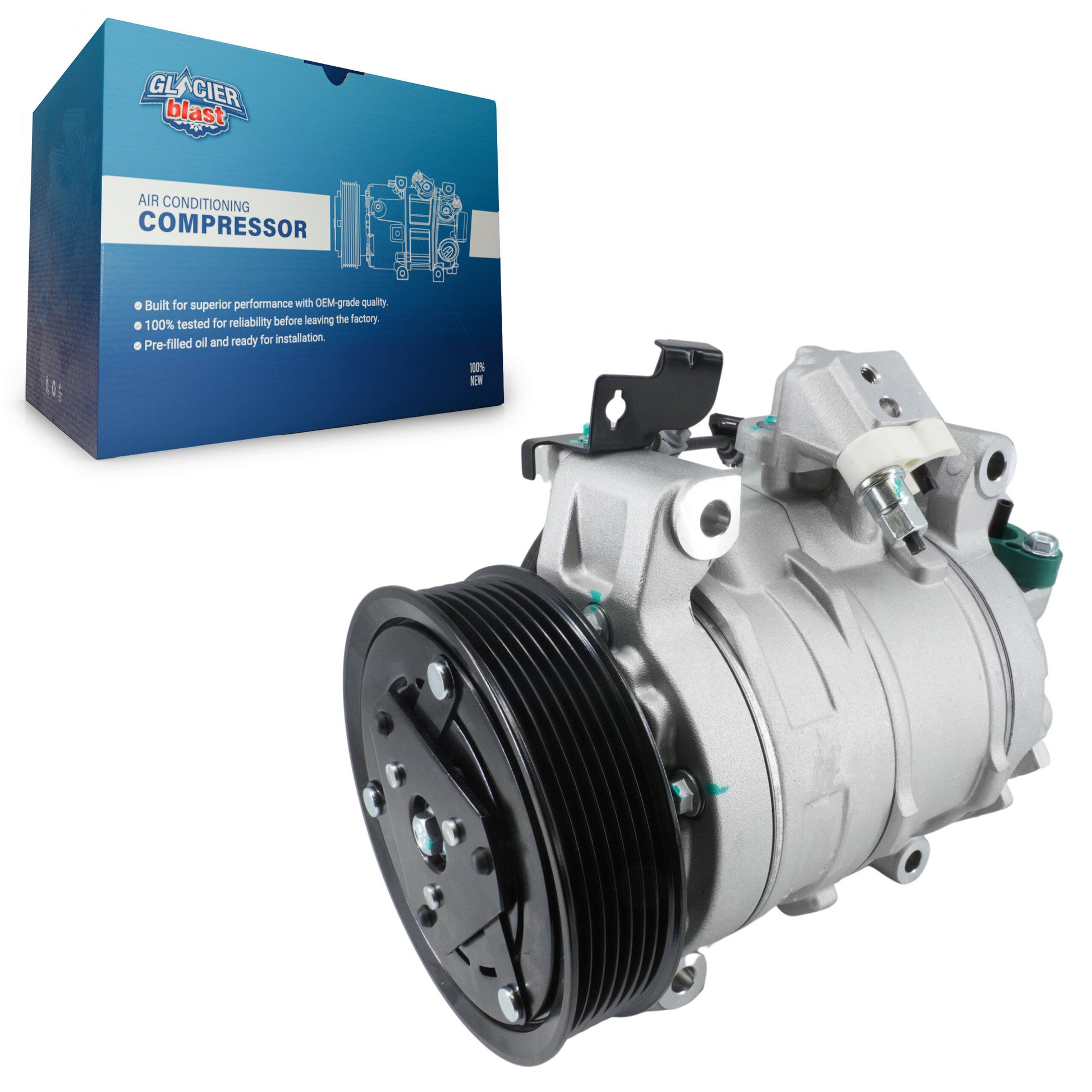 Glacier Blast GLB-HO13126 A/C Compressor for 2013-2017 Honda Accord - N/A