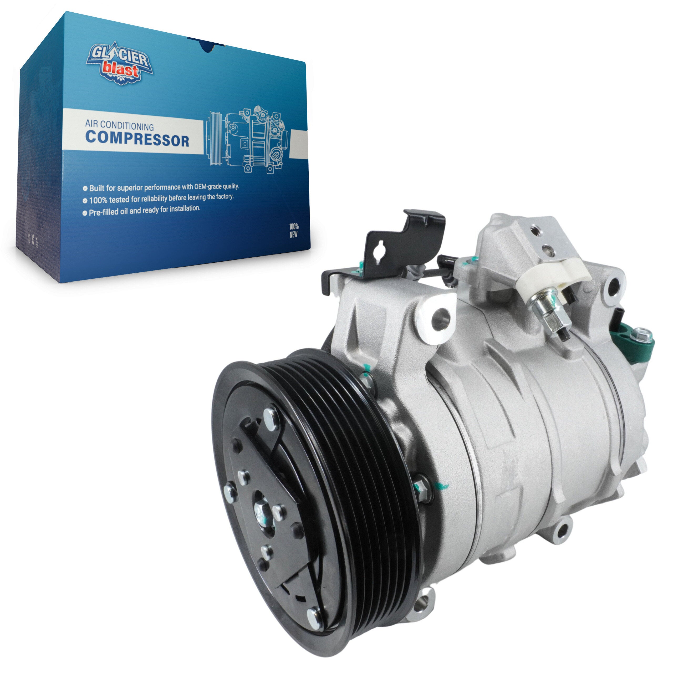 Glacier Blast GLB-HO13126 A/C Compressor for 2013-2017 Honda Accord - N/A
