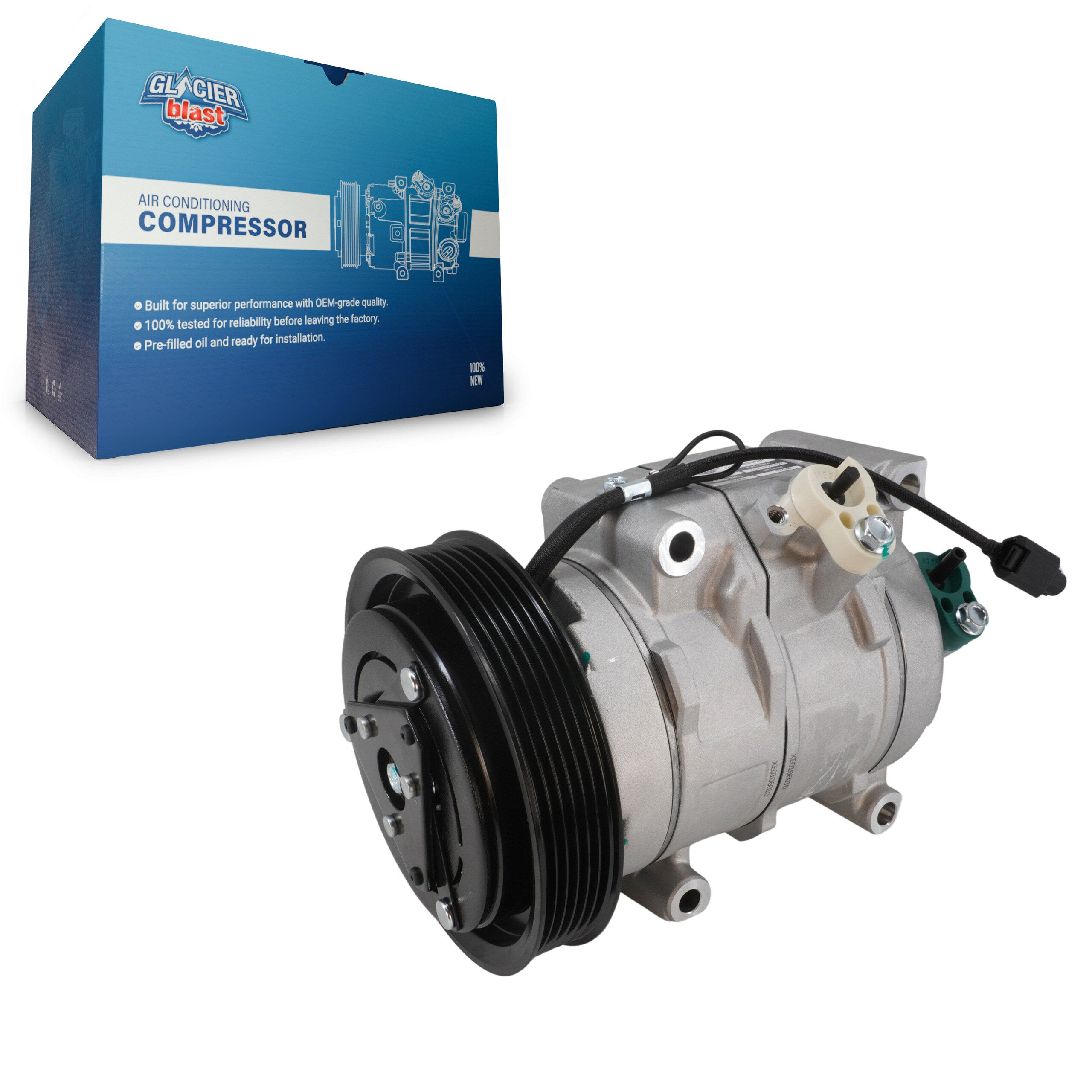 Glacier Blast GLB-HO13127 A/C Compressor for 2013-2018 Acura RDX, Honda Accord - N/A