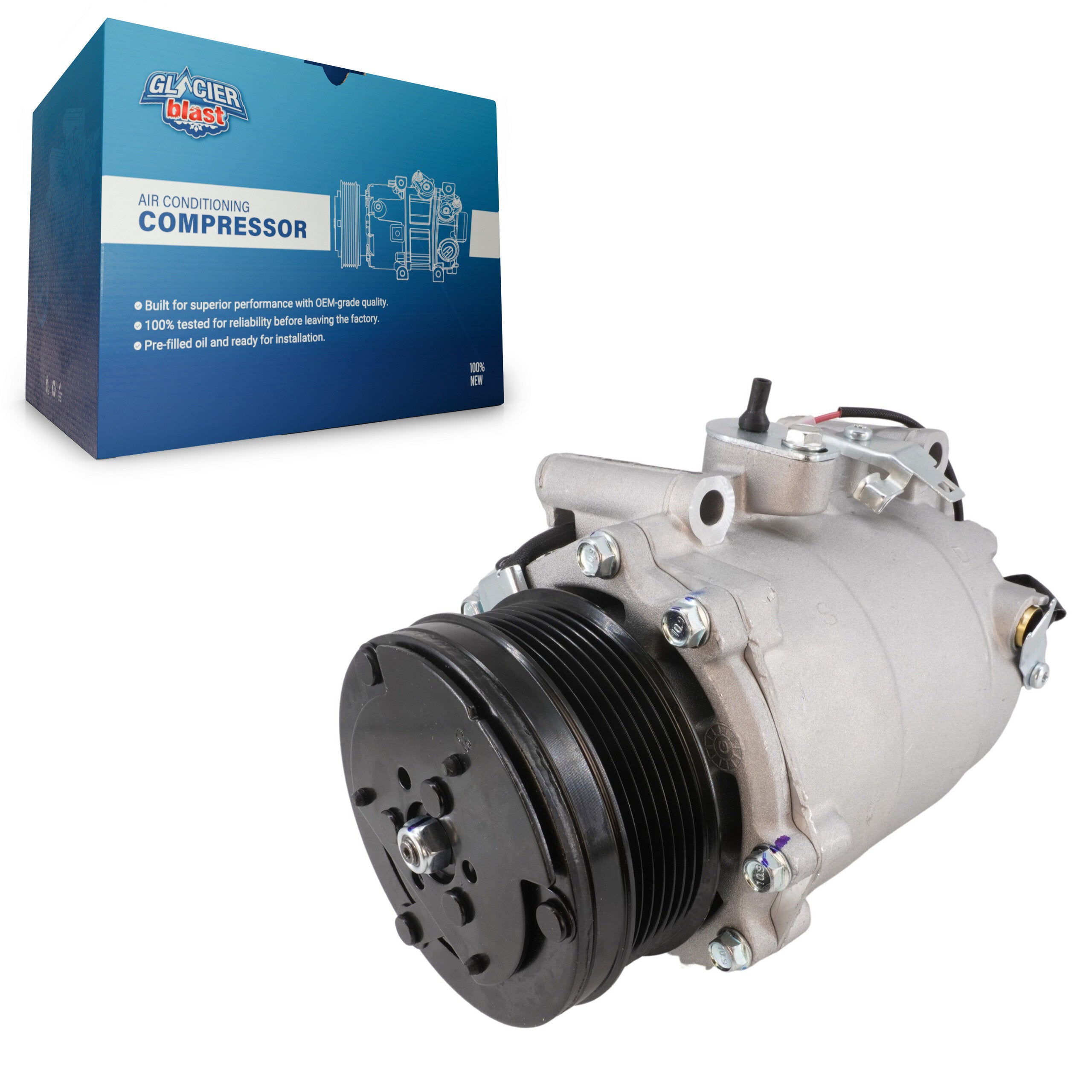 Glacier Blast GLB-HO13285 A/C Compressor for 2015-2018 Acura ILX, Honda CR-V - N/A