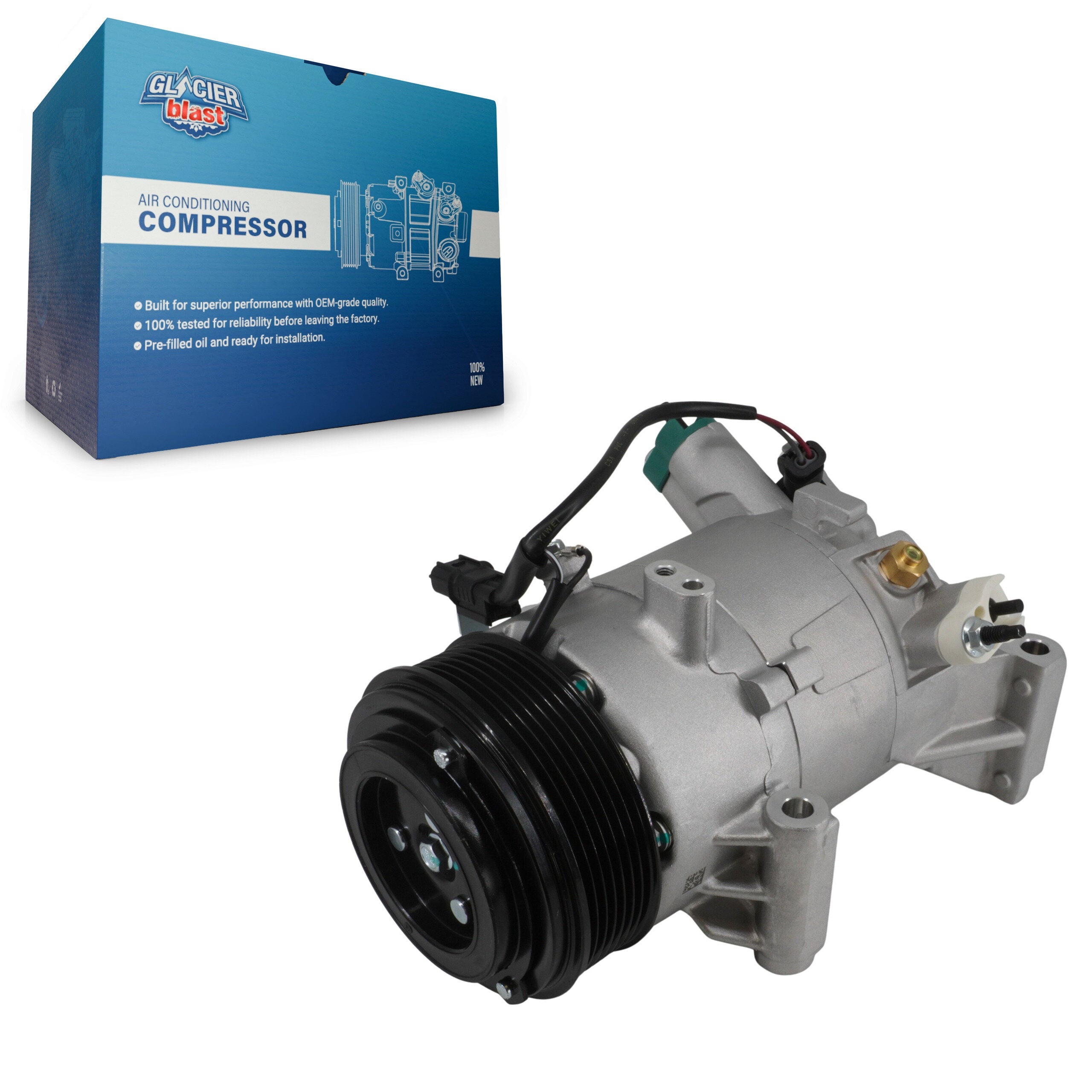 Glacier Blast GLB-HO13297 A/C Compressor for 2016-2022 Honda CR-V, Honda Civic - N/A