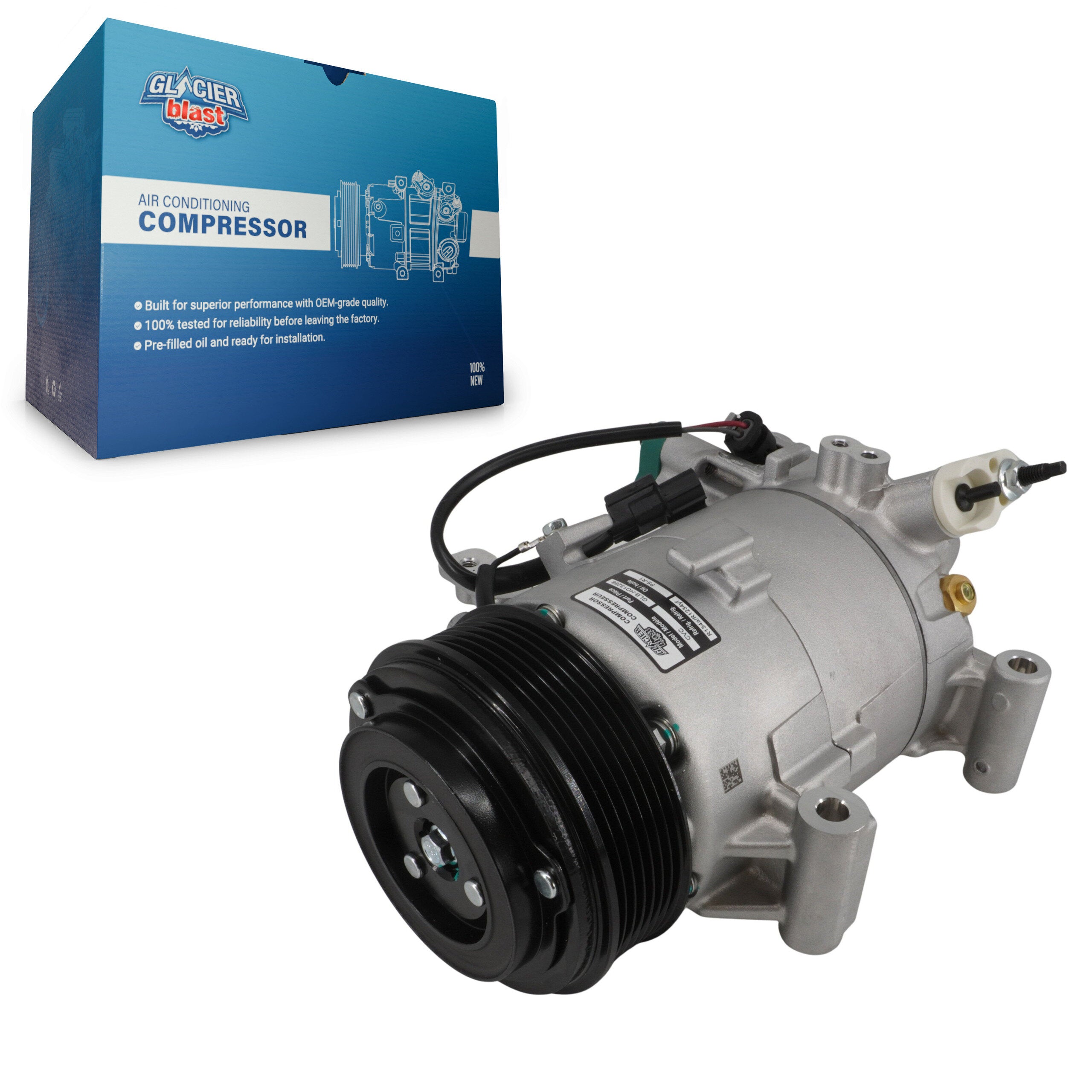 Glacier Blast GLB-HO13298 A/C Compressor for 2016-2021 Honda Civic - N/A