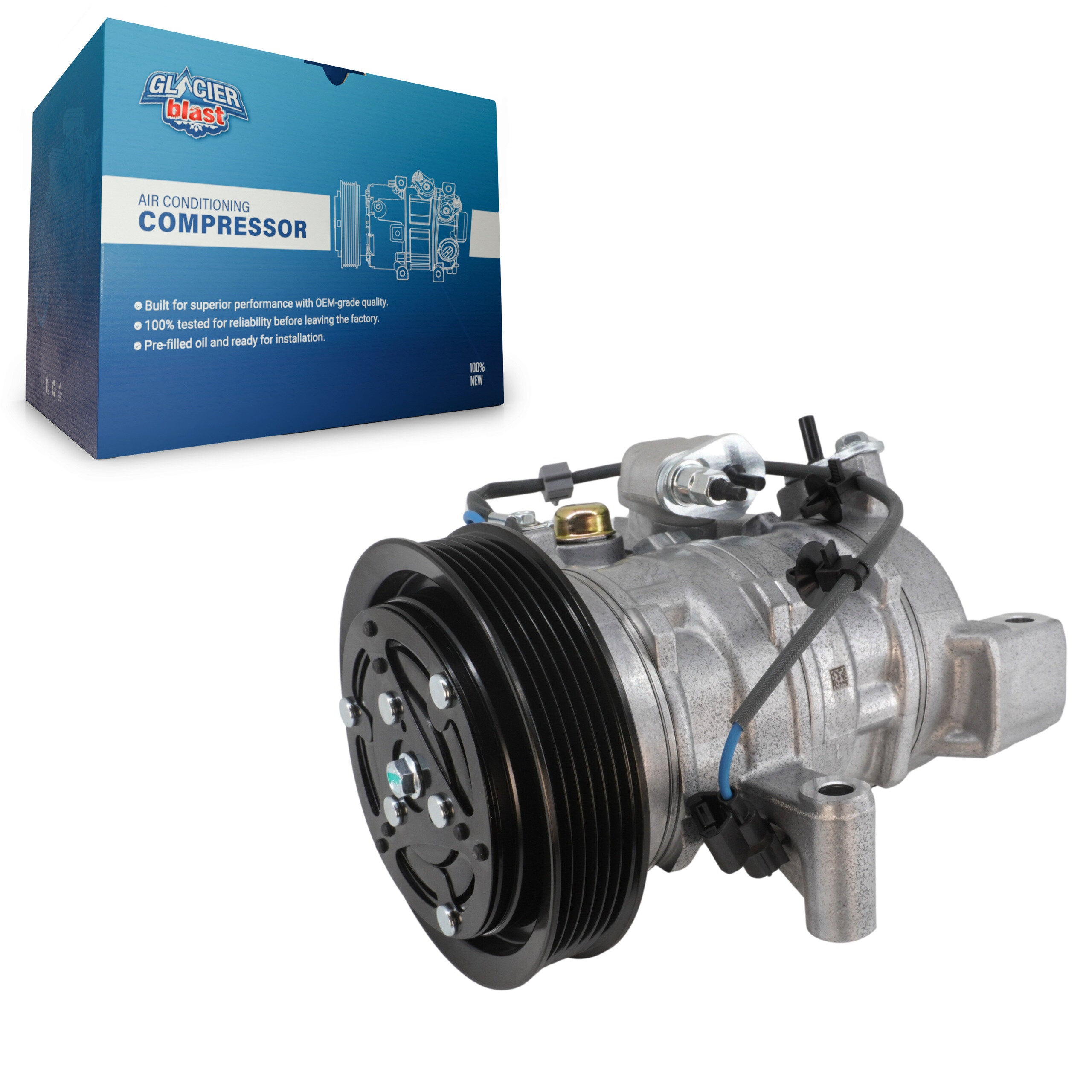 Glacier Blast GLB-HO13299 A/C Compressor for 2016-2022 Honda HR-V - N/A