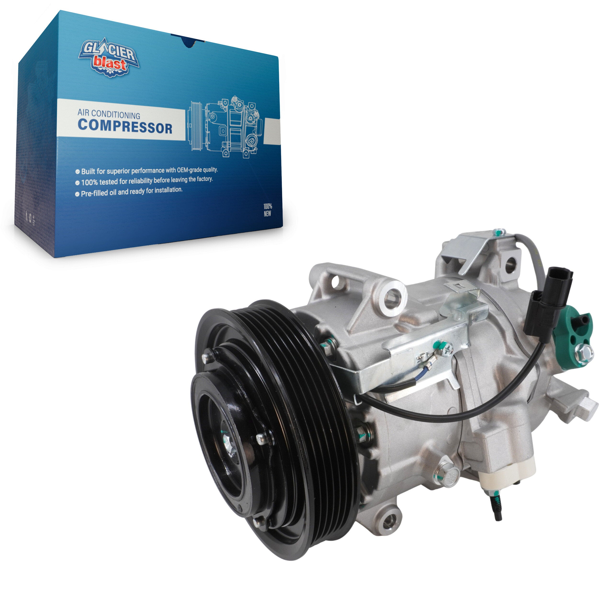 Glacier Blast GLB-HO13353 A/C Compressor for 2018-2025 Honda Odyssey - N/A