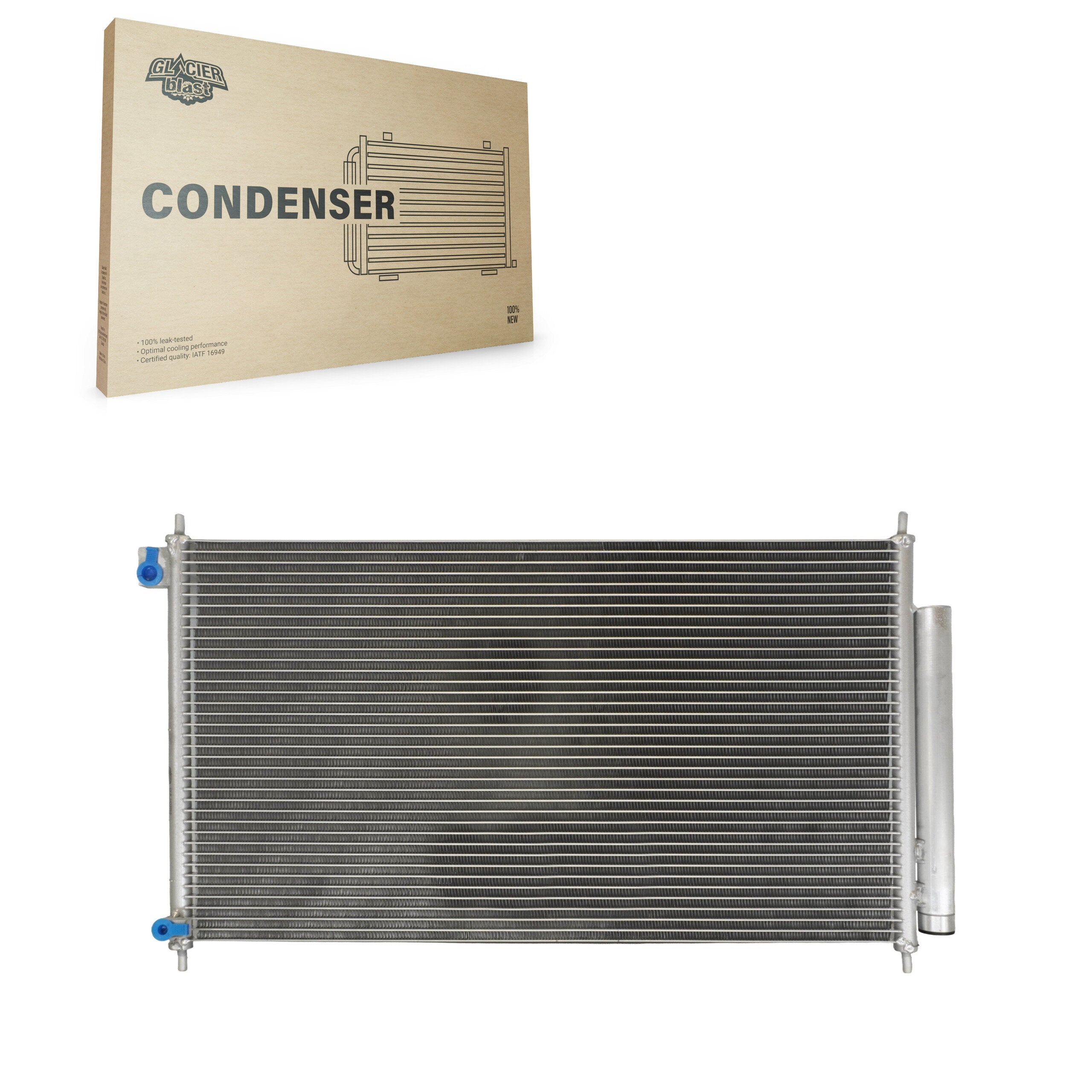 Glacier Blast GLB-HO3965 A/C Condenser for 2012-2022 Acura ILX, Honda Civic - N/A