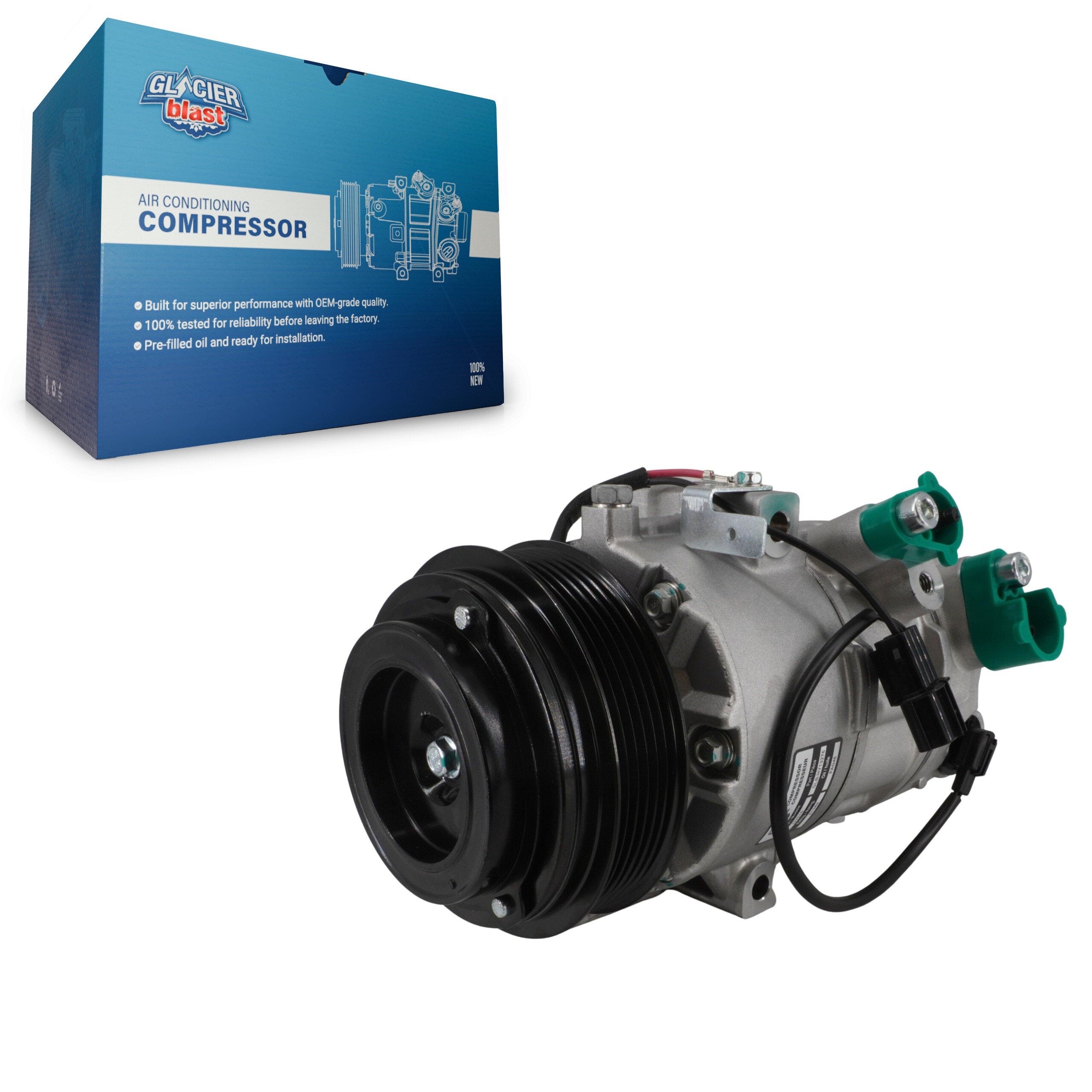 Glacier Blast GLB-HY13276 A/C Compressor for 2014-2015 Hyundai Tucson - N/A