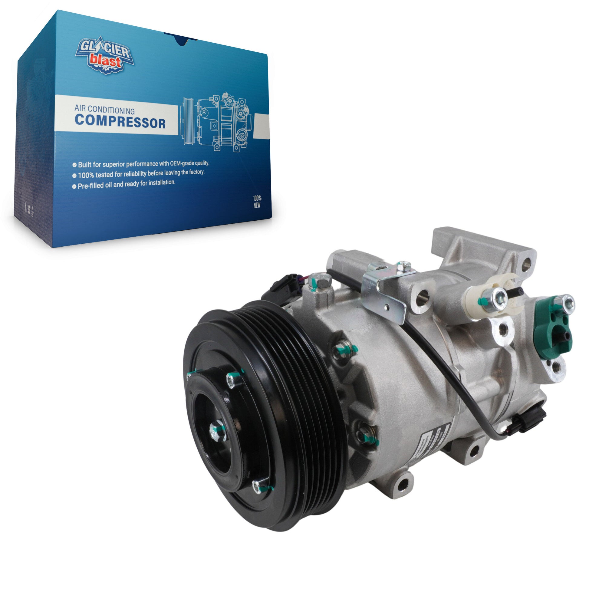 Glacier Blast GLB-HY13278 A/C Compressor for 2016-2017 Hyundai Tucson - N/A