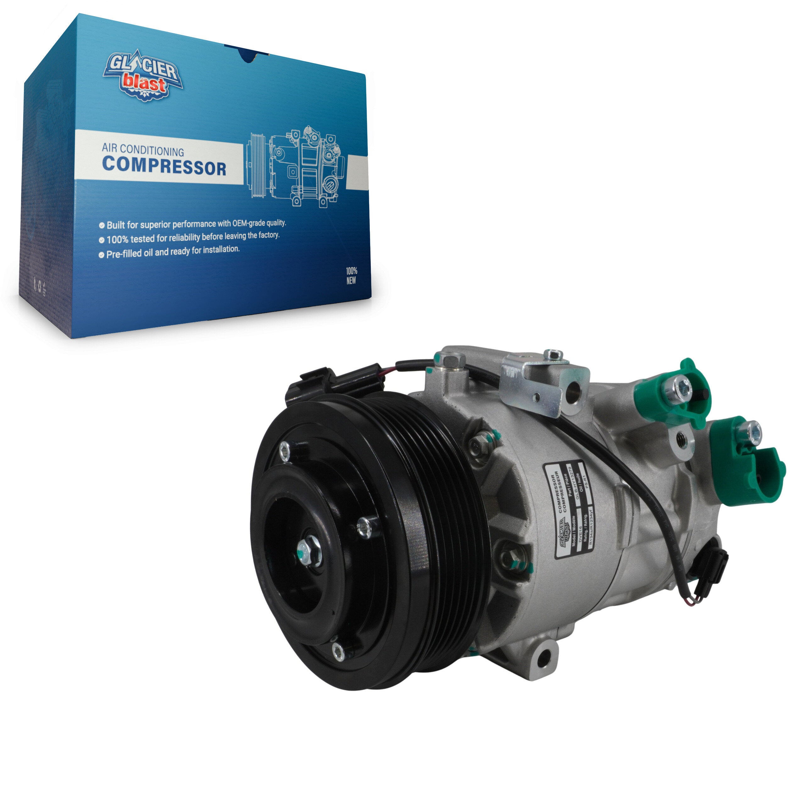 Glacier Blast GLB-HY13279 A/C Compressor for 2016-2017 Hyundai Tucson - N/A