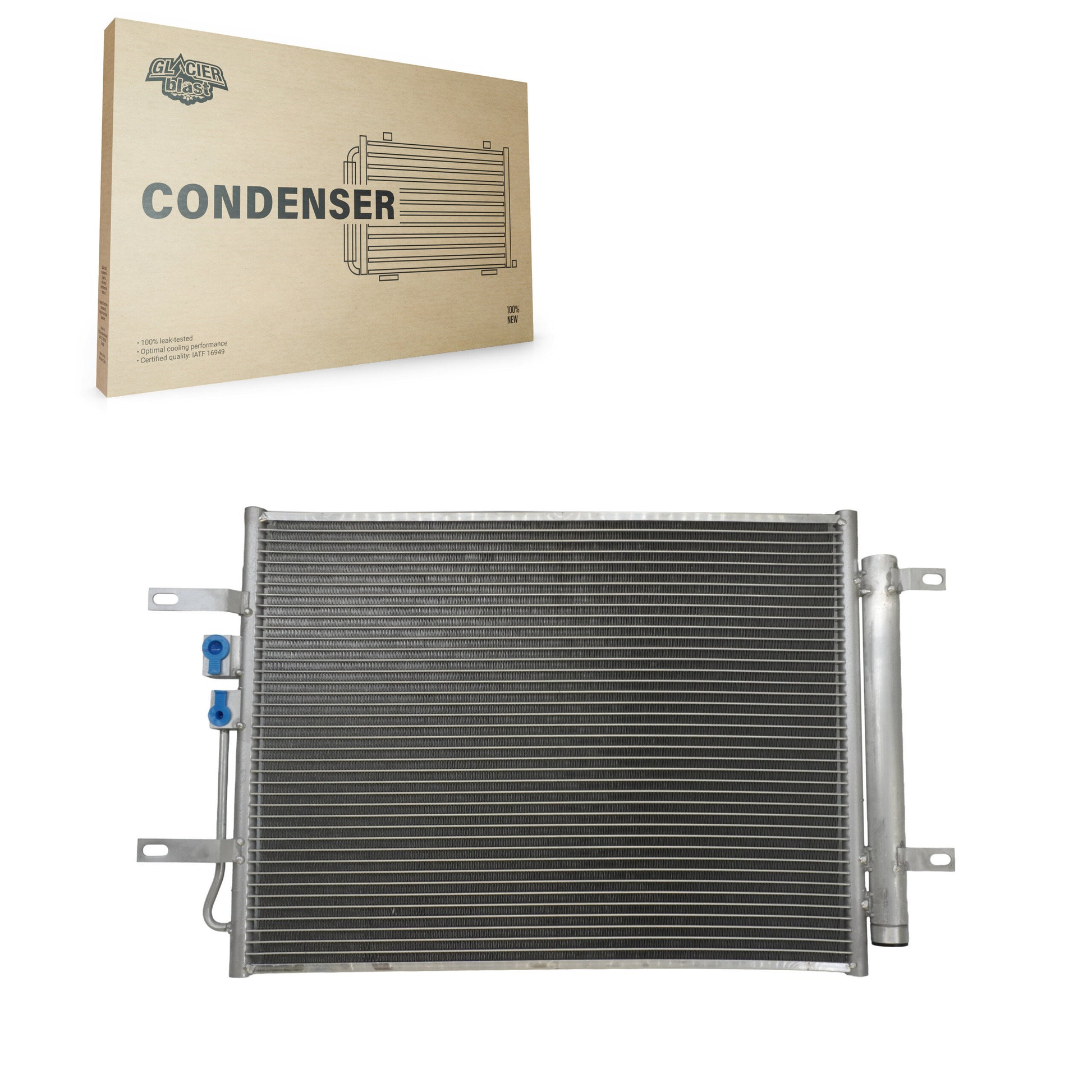 Glacier Blast GLB-HY30102 A/C Condenser for 2017-2024 Hyundai Elantra, Hyundai Ioniq, Kia Niro - N/A
