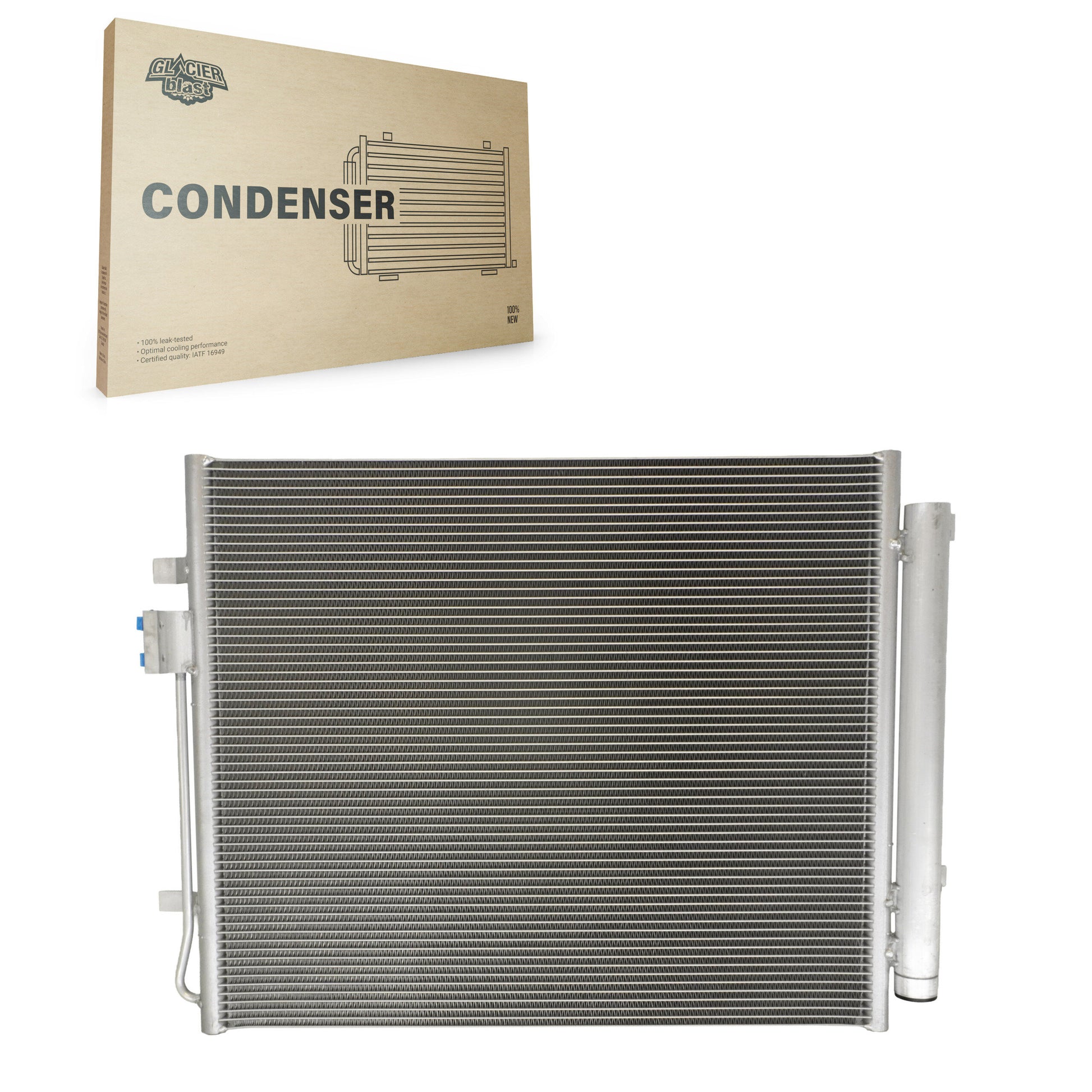 Glacier Blast GLB-HY30207 A/C Condenser for 2021-2024 Hyundai Santa Fe, Hyundai Santa Cruz, Kia Sorento - N/A