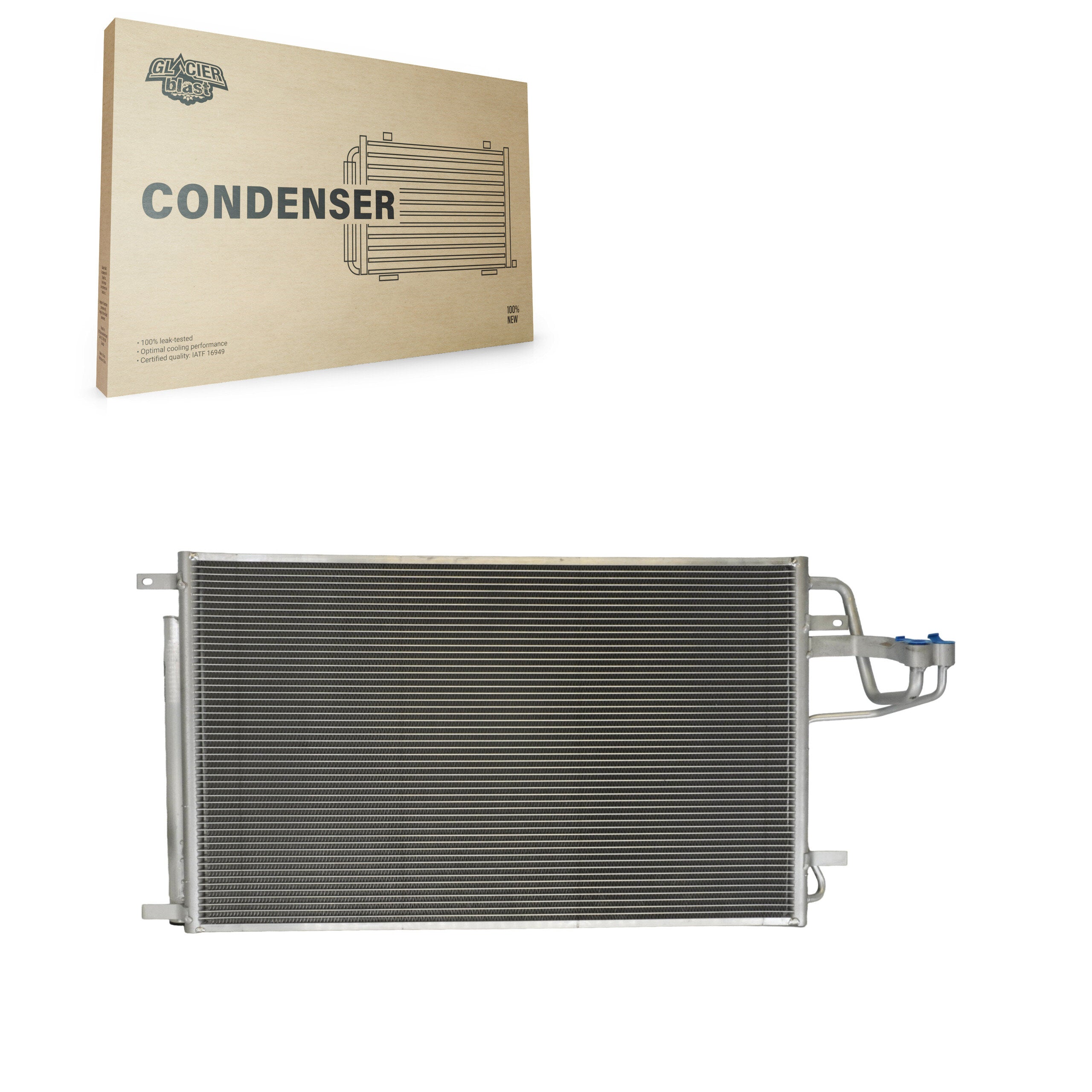 Glacier Blast GLB-HY3323 A/C Condenser for 2005-2010 Hyundai Tucson, Kia Sportage - N/A