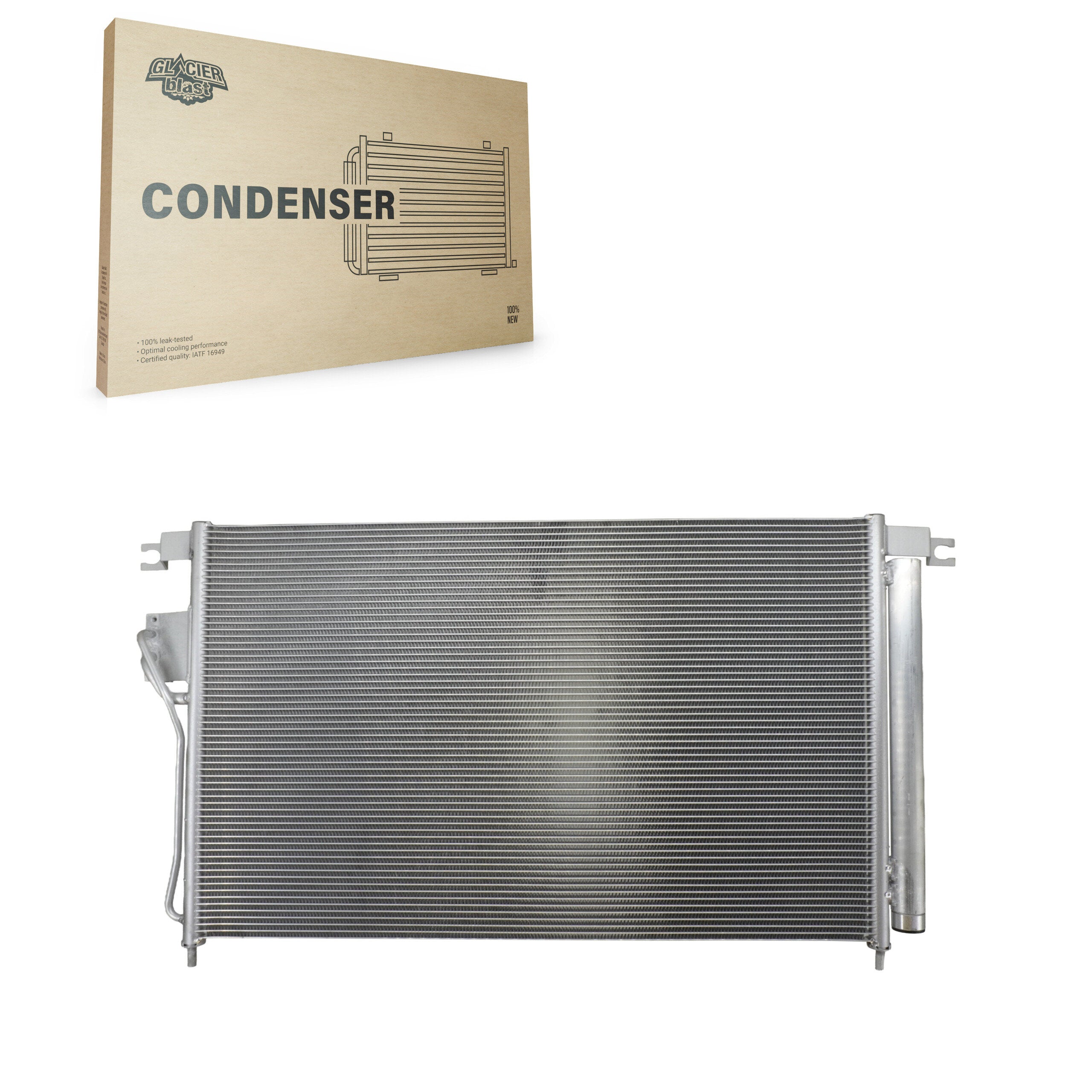 Glacier Blast GLB-HY3576 A/C Condenser for 2007-2009 Hyundai Santa Fe - N/A
