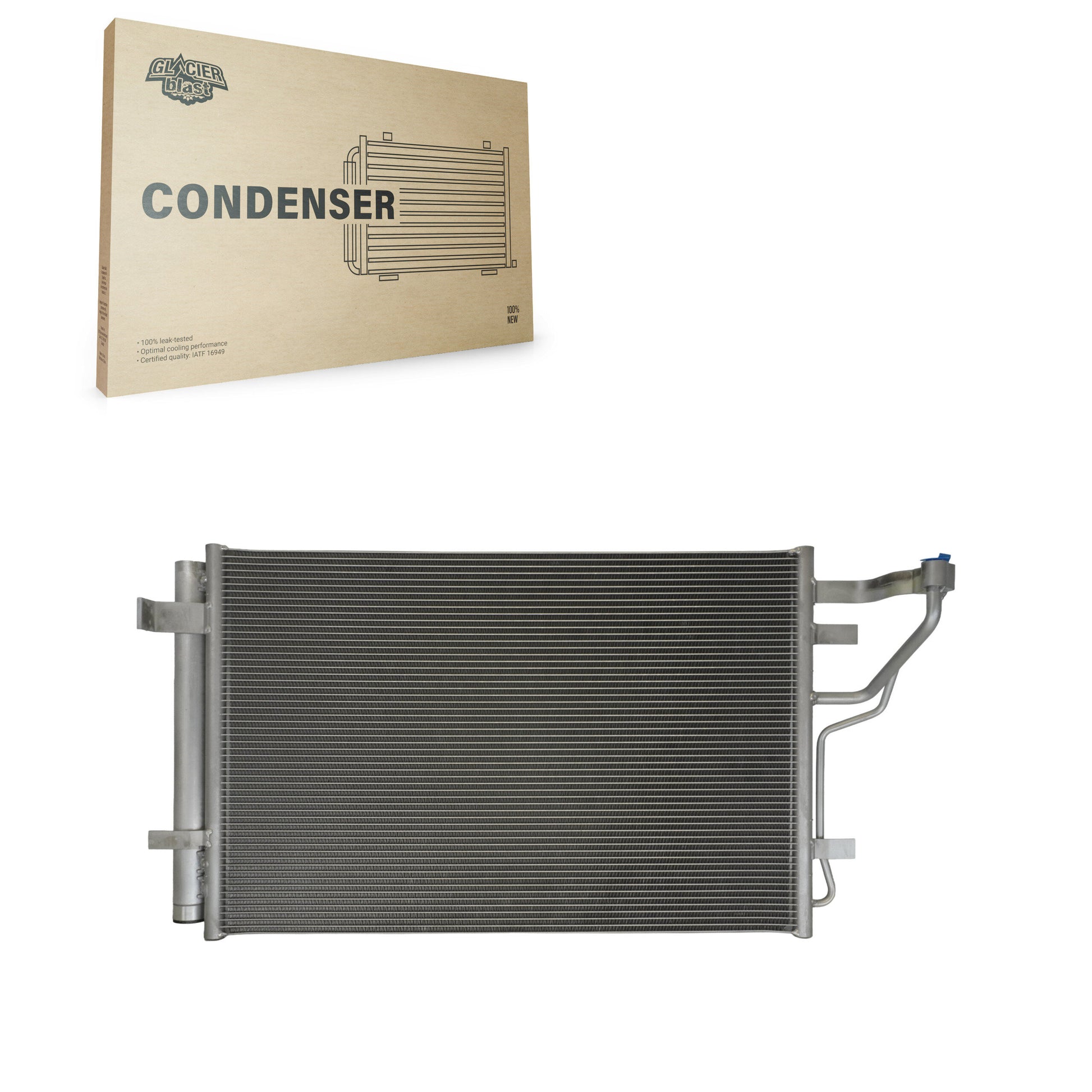 Glacier Blast GLB-HY3591 A/C Condenser for 2007-2012 Hyundai Elantra - N/A