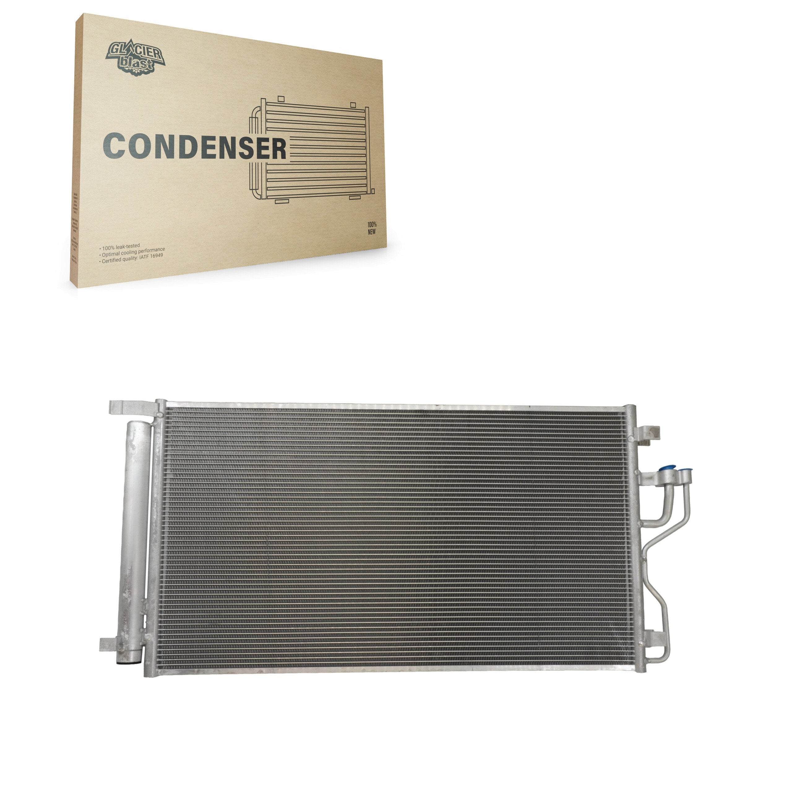 Glacier Blast GLB-HY3864 A/C Condenser for 2010-2016 Hyundai Tucson, Kia Sportage - N/A
