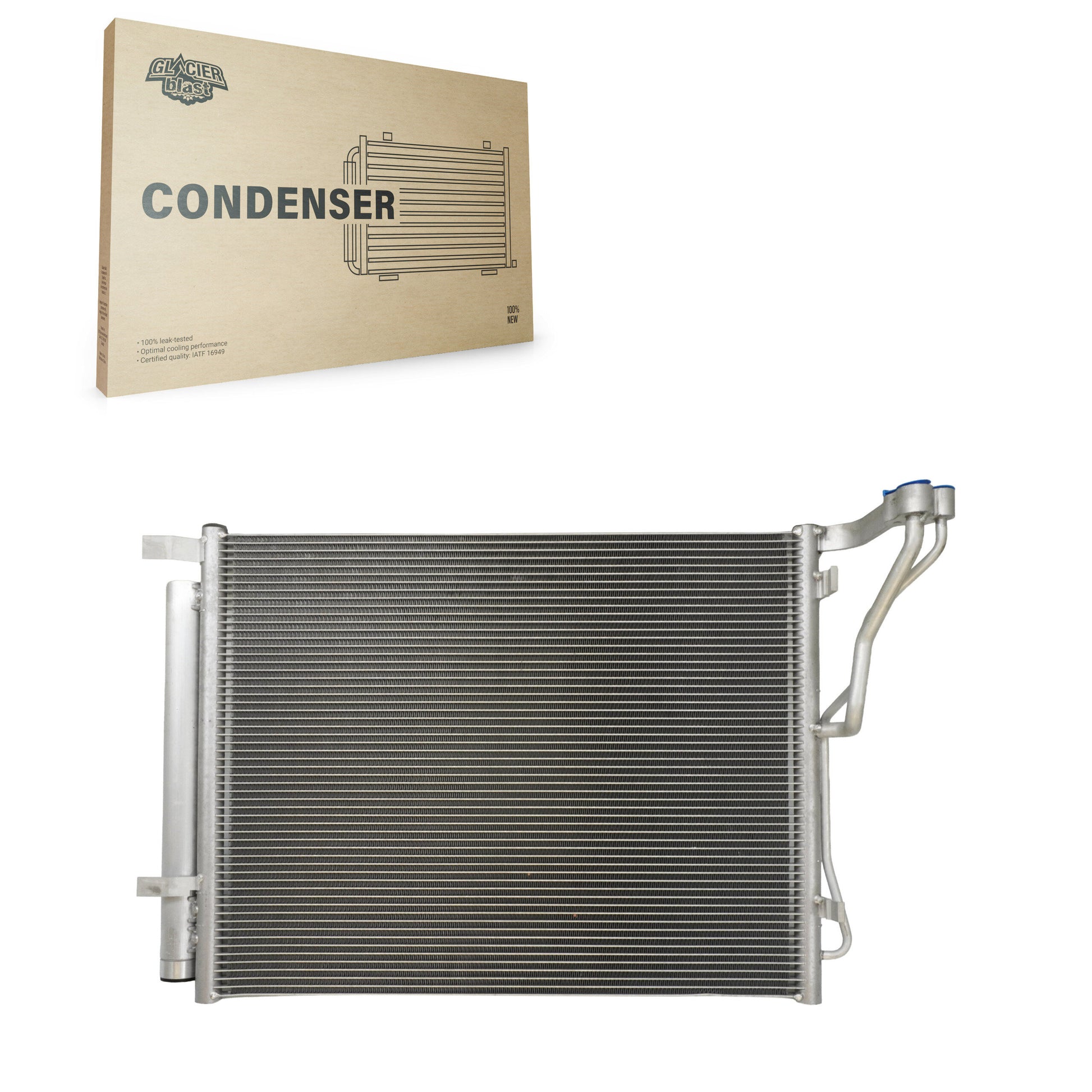 Glacier Blast GLB-HY3985 A/C Condenser for 2011-2015 Hyundai Sonata, Kia Optima - N/A