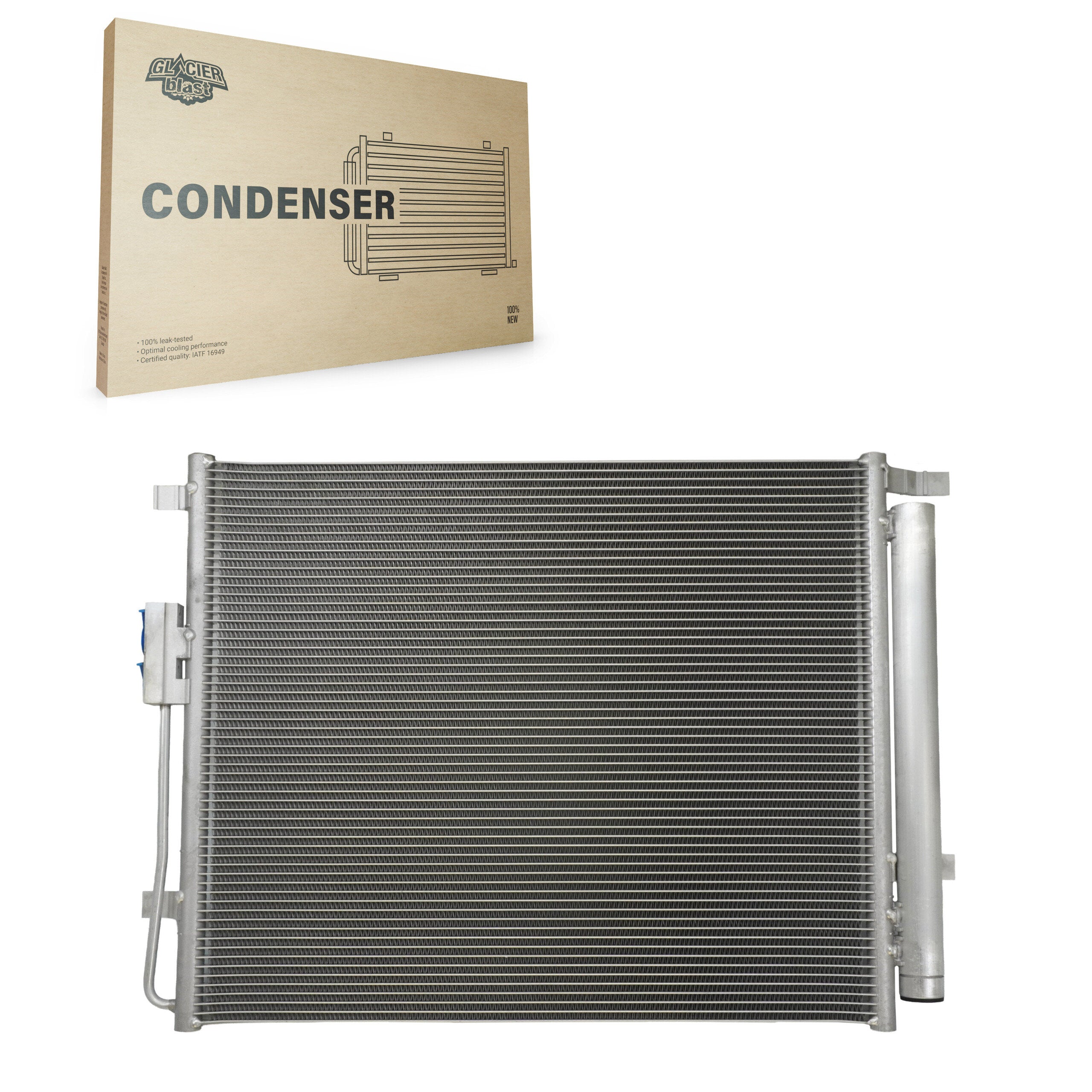 Glacier Blast GLB-HY4229 A/C Condenser for 2013-2018 Kia Sorento, Hyundai Santa Fe Sport - N/A