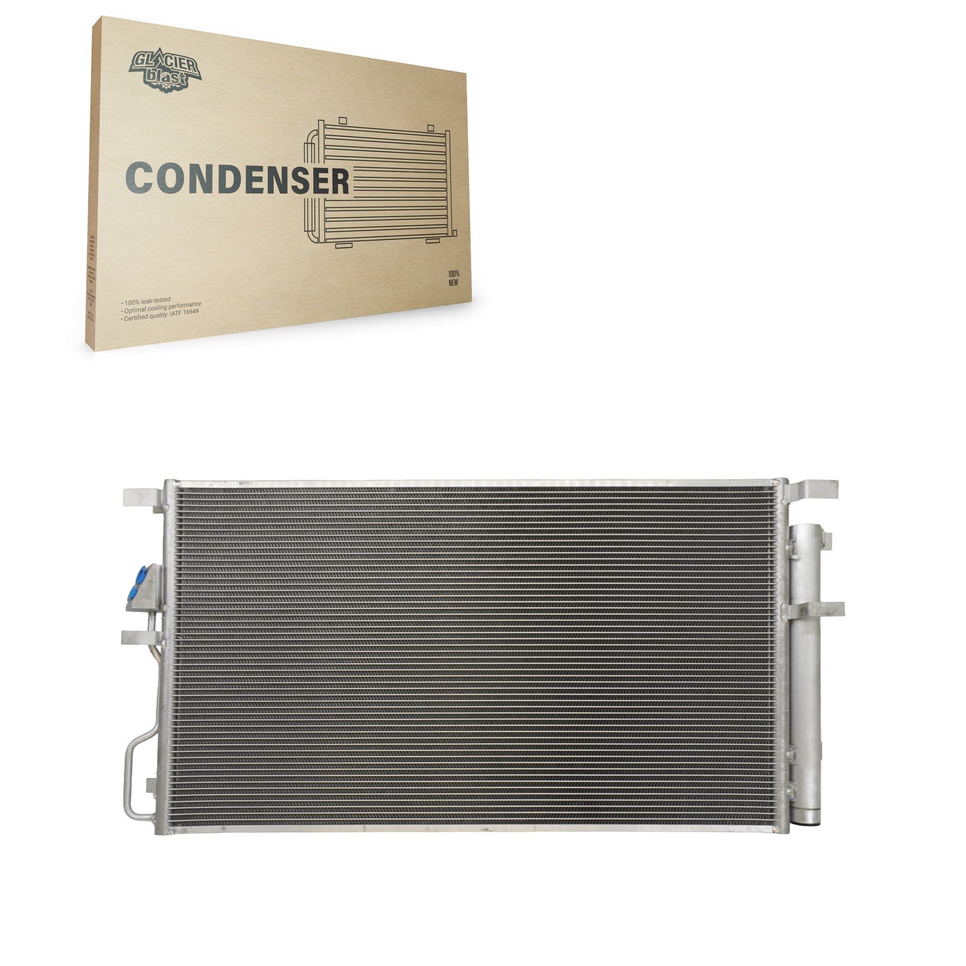 Glacier Blast GLB-KA30038 A/C Condenser for 2017-2019 Kia Sportage - N/A