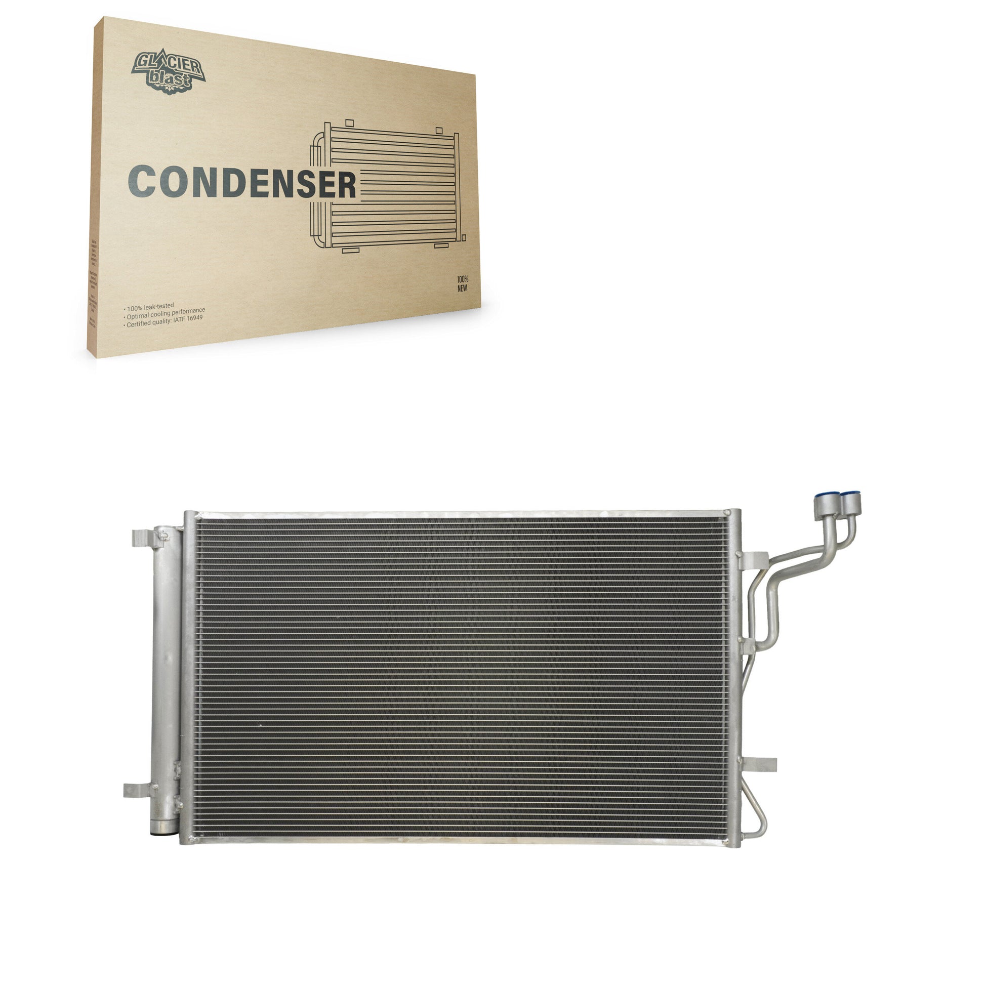 Glacier Blast GLB-KA30150 A/C Condenser for 2019-2024 Kia Soul, Hyundai Veloster - N/A