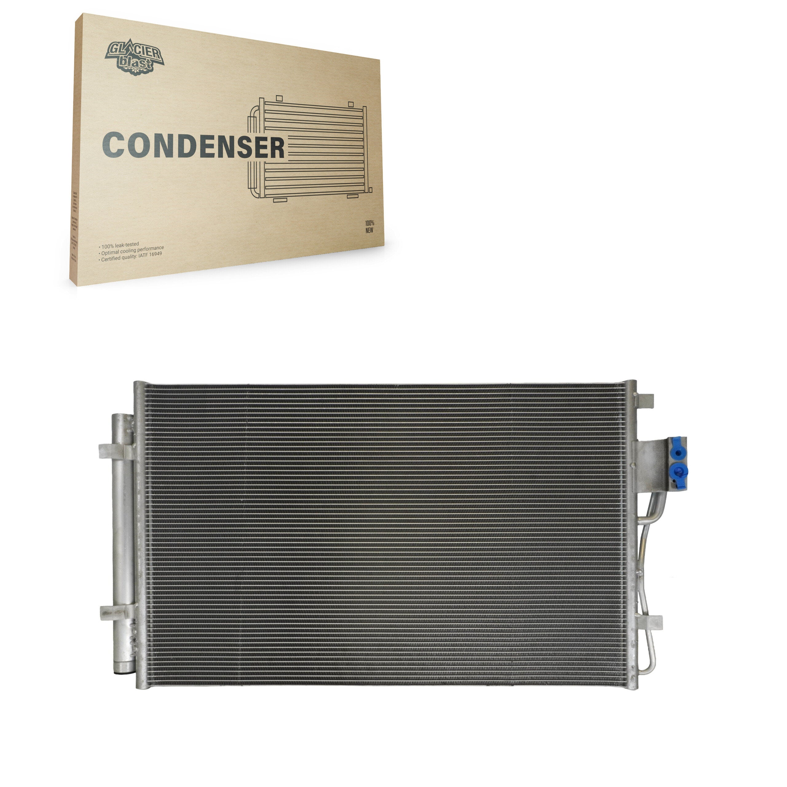 Glacier Blast GLB-KA3882 A/C Condenser for 2010-2015 Kia Sorento, Hyundai Santa Fe - N/A