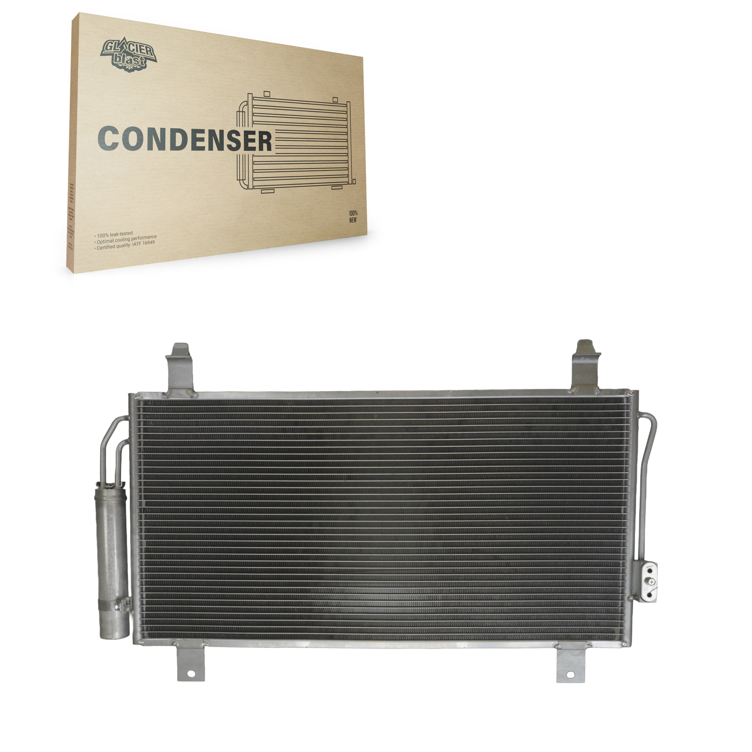 Glacier Blast GLB-MI4293 A/C Condenser for 2014-2022 Mitsubishi Outlander PHEV, Mitsubishi Outlander - N/A