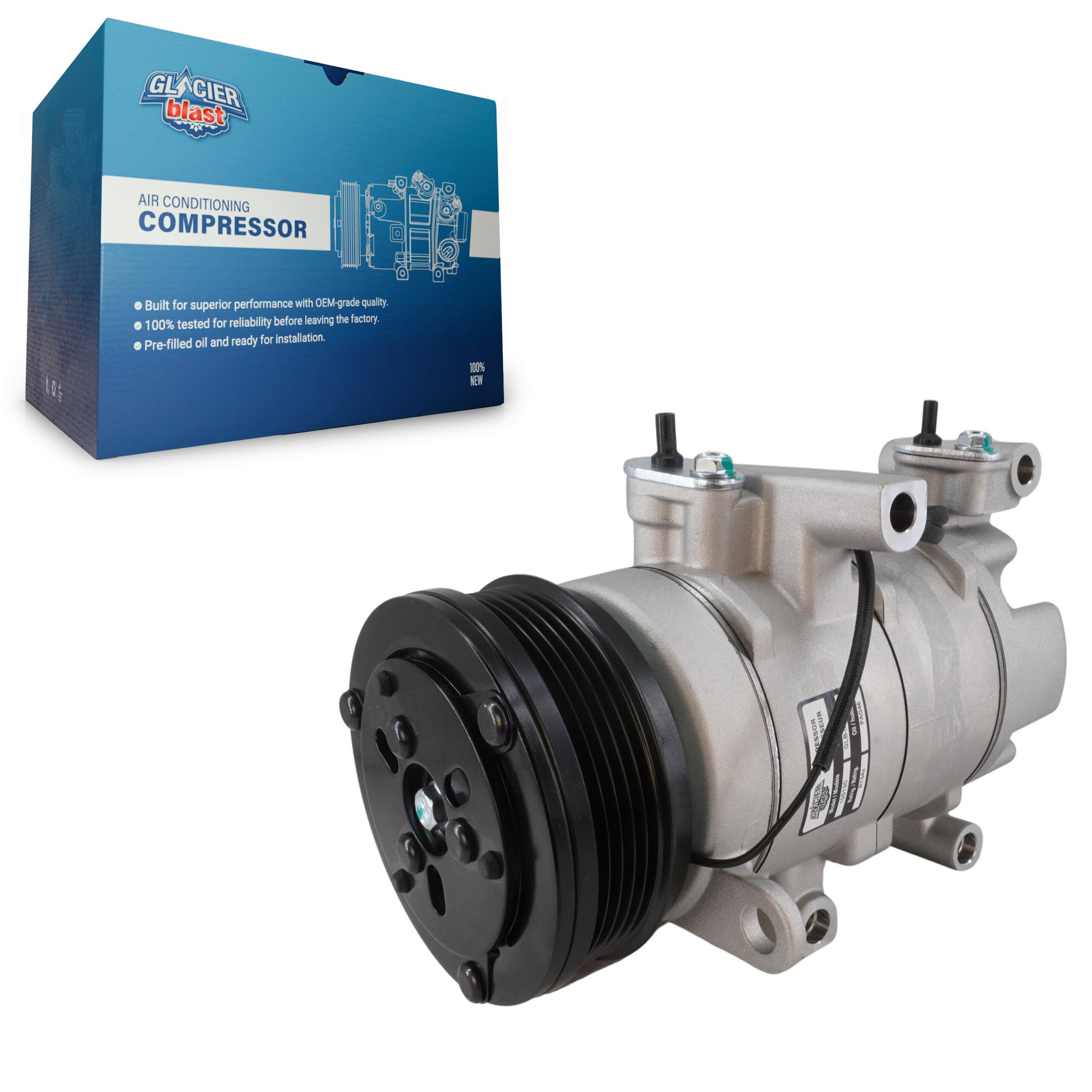Glacier Blast GLB-MZ11699 A/C Compressor for 2004-2010 Mazda 3, Mazda 3 Sport, Mazda 5 - N/A