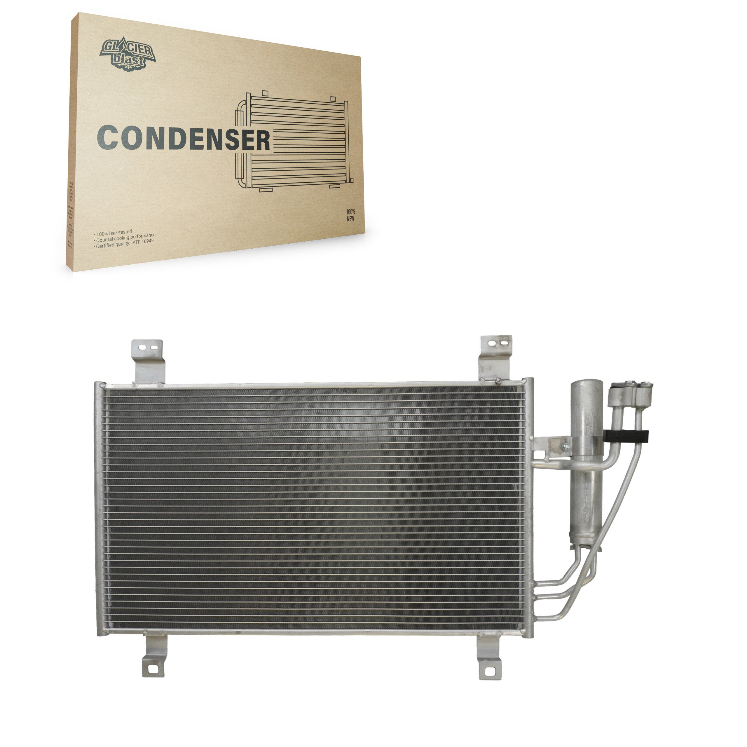 Glacier Blast GLB-MZ30009 A/C Condenser for 2016-2022 Toyota Yaris iA, Mazda CX-3, Scion iA - N/A