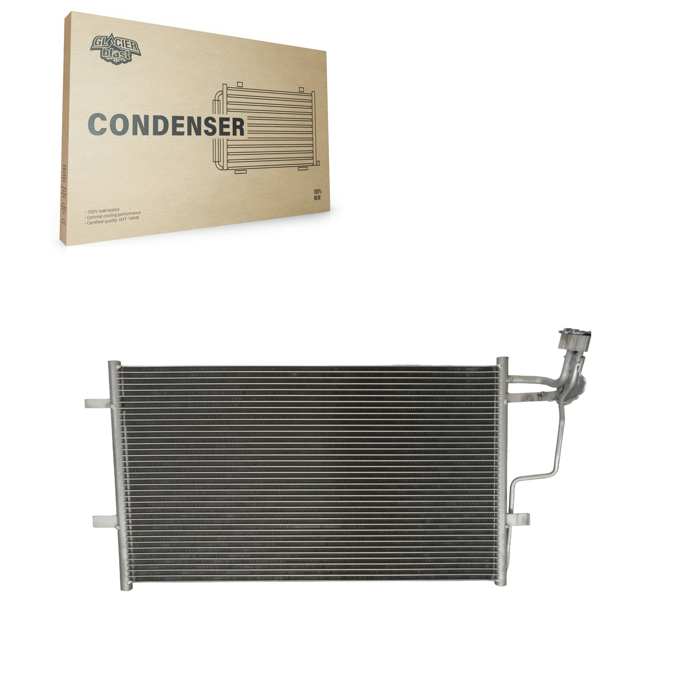 Glacier Blast GLB-MZ3867 A/C Condenser for 2010-2013 Mazda 3, Mazda 3 Sport - N/A
