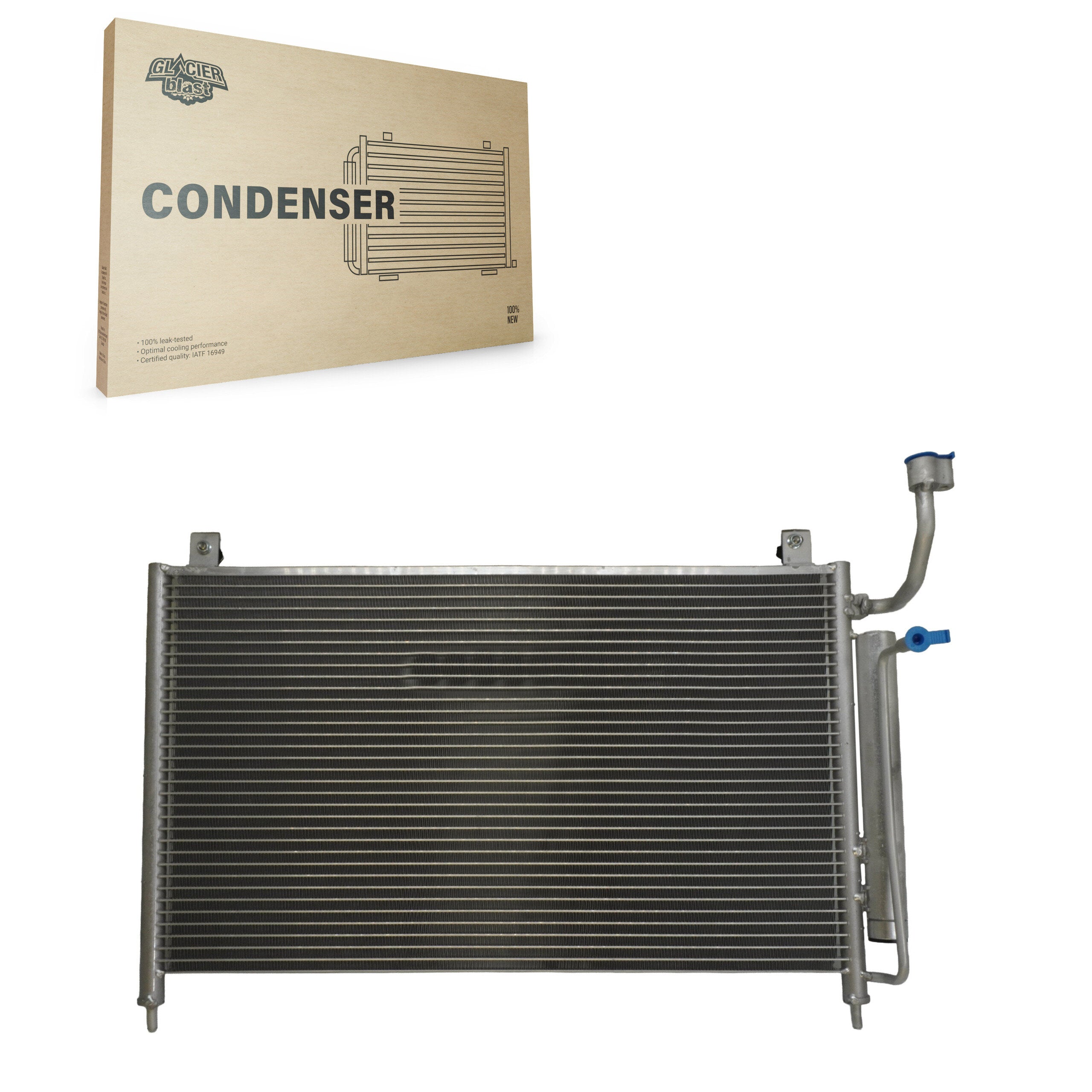 Glacier Blast GLB-MZ3891 A/C Condenser for 2011-2014 Mazda 2 - N/A