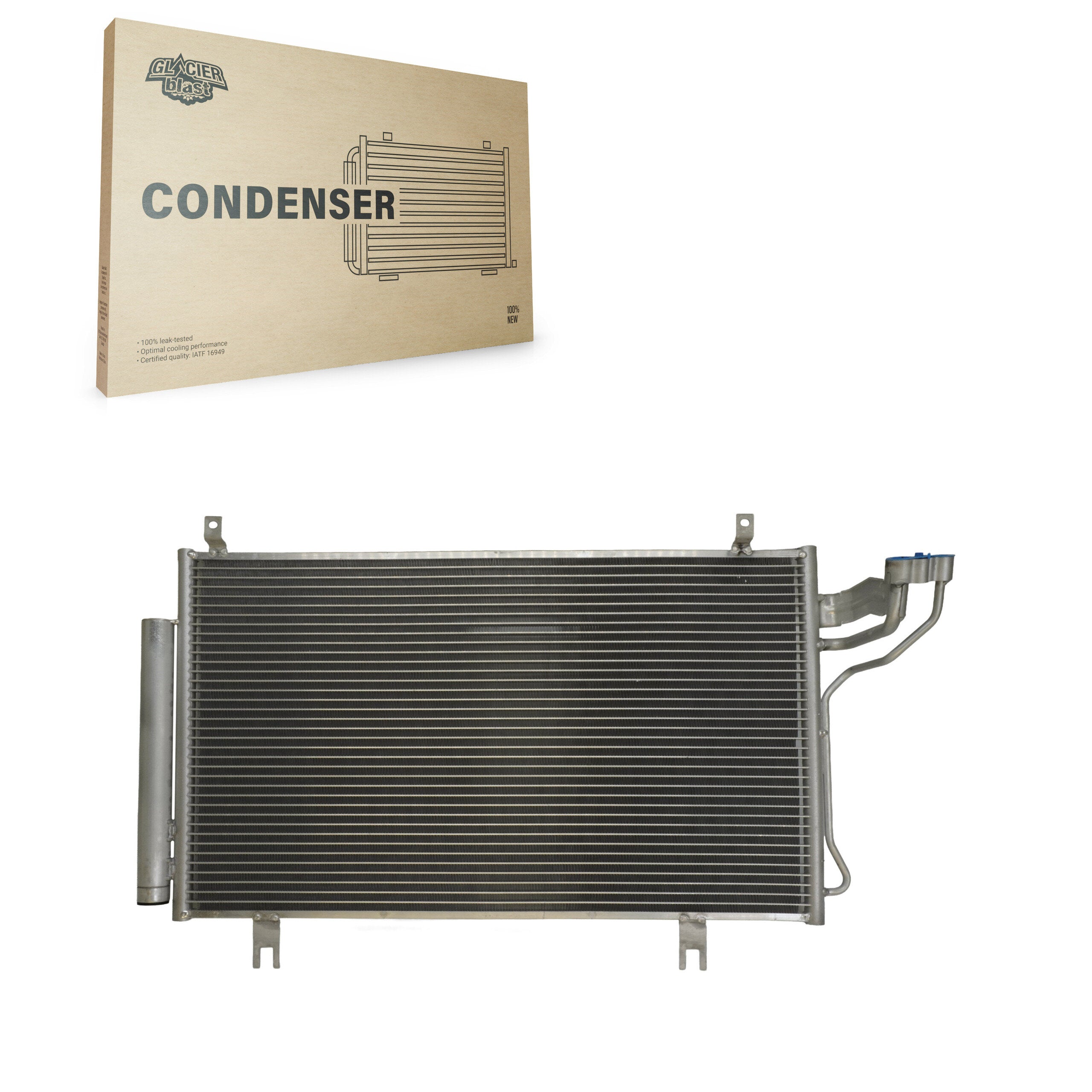 Glacier Blast GLB-MZ4243 A/C Condenser for 2014-2021 Mazda 3, Mazda 3 Sport, Mazda 6 - N/A
