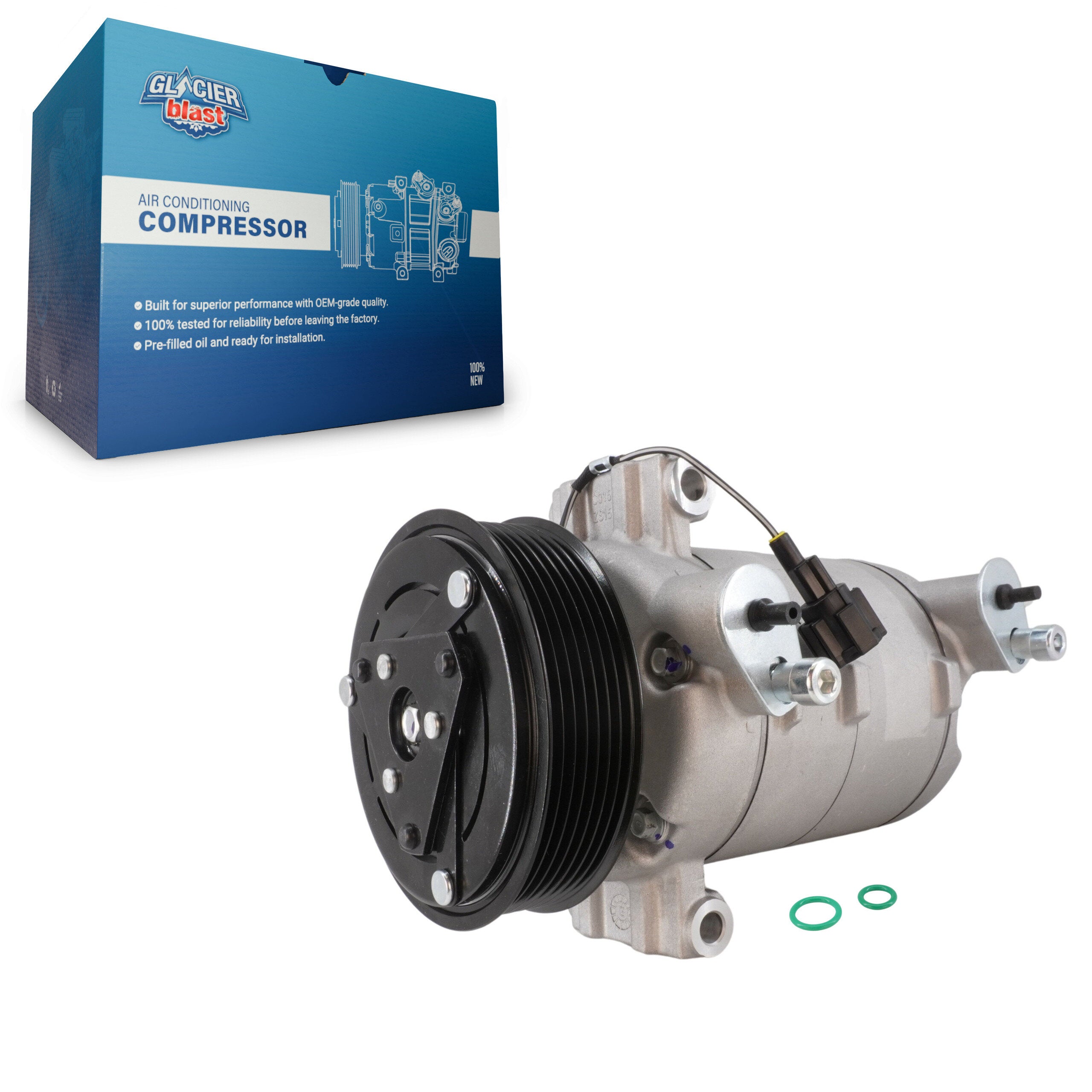 Glacier Blast GLB-NI12312 A/C Compressor for 2005-2019 Suzuki Equator, Nissan Frontier, Nissan Xterra - N/A