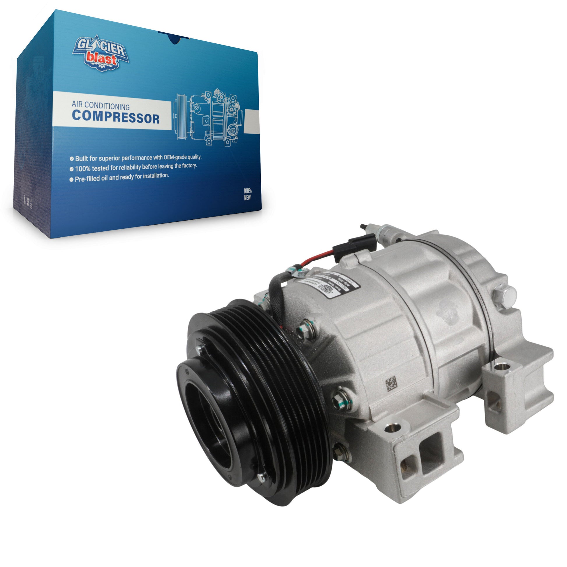 Glacier Blast GLB-NI12503 A/C Compressor for 2007-2012 Nissan Altima, Nissan Sentra - N/A