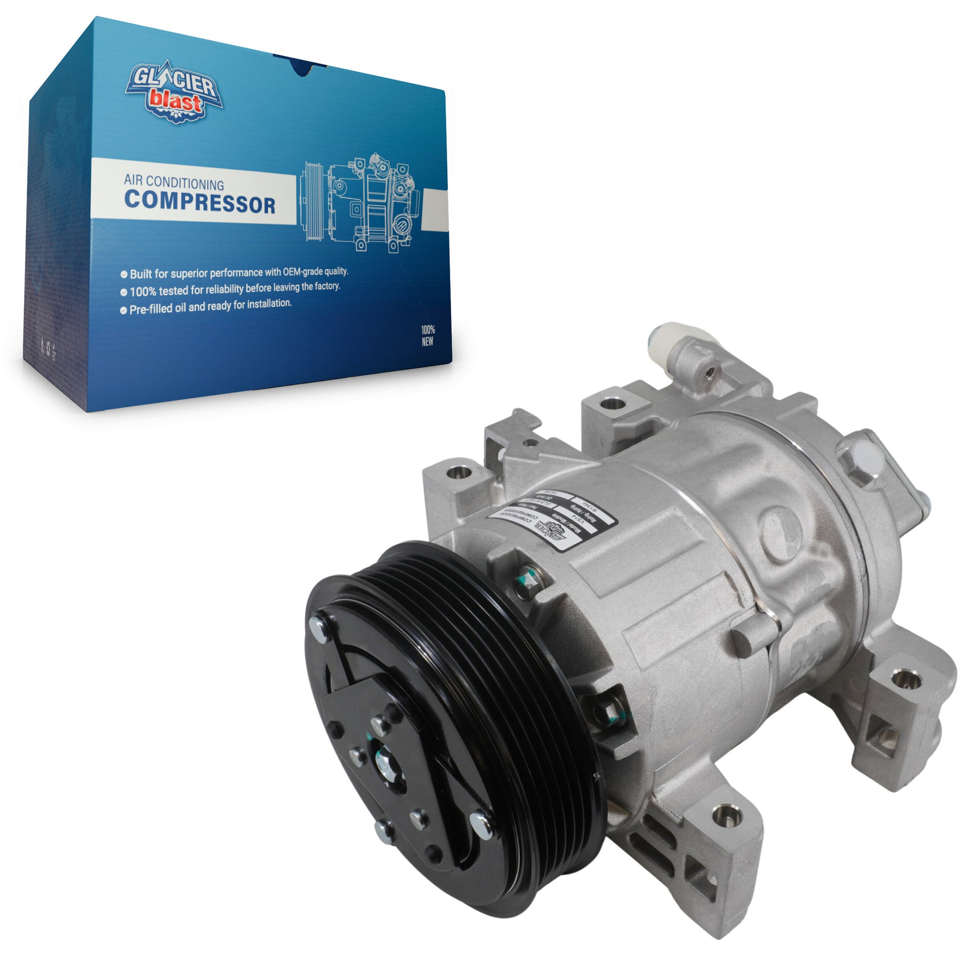Glacier Blast GLB-NI13072 A/C Compressor for 2013-2018 Nissan Altima - N/A