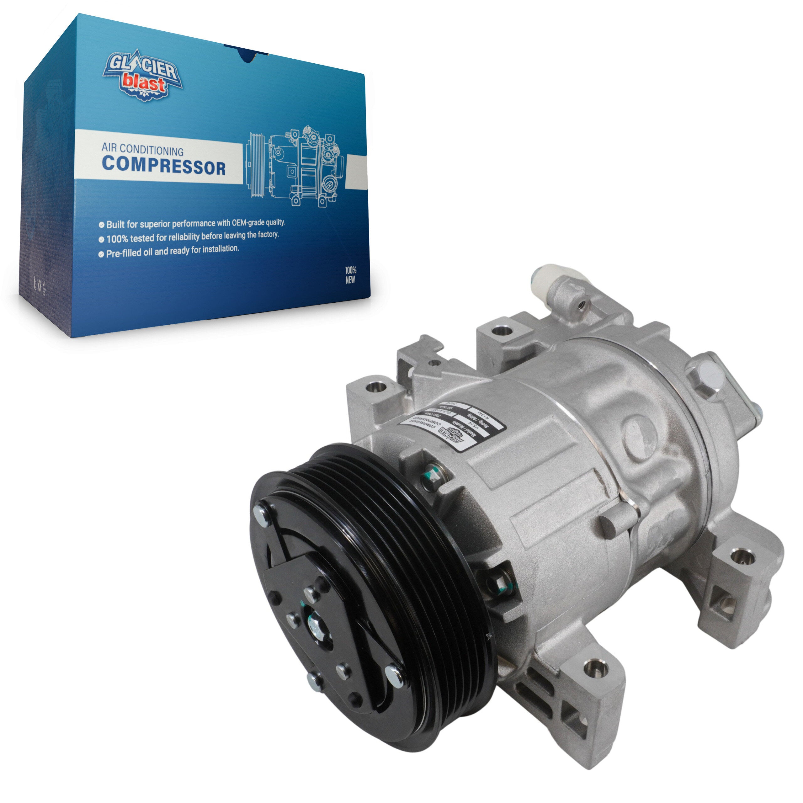 Glacier Blast GLB-NI13072 A/C Compressor for 2013-2018 Nissan Altima - N/A