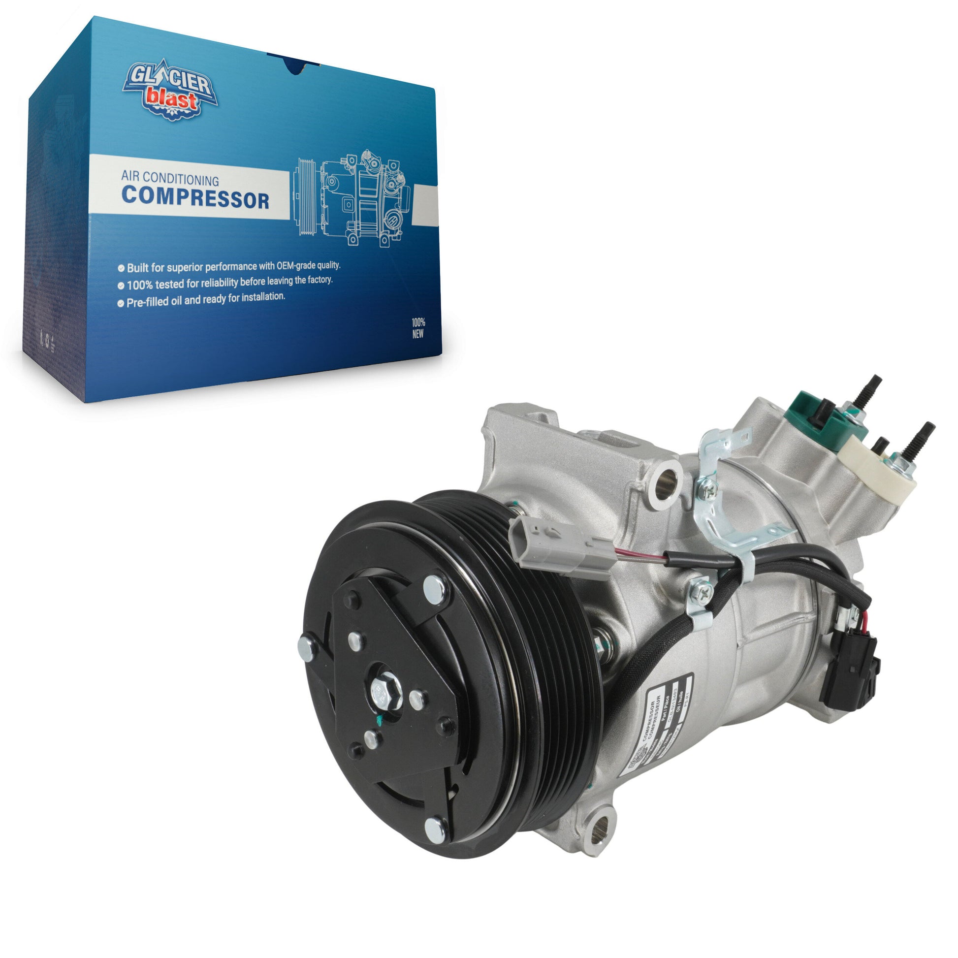 Glacier Blast GLB-NI13483 A/C Compressor for 2020-2025 Nissan Sentra - N/A