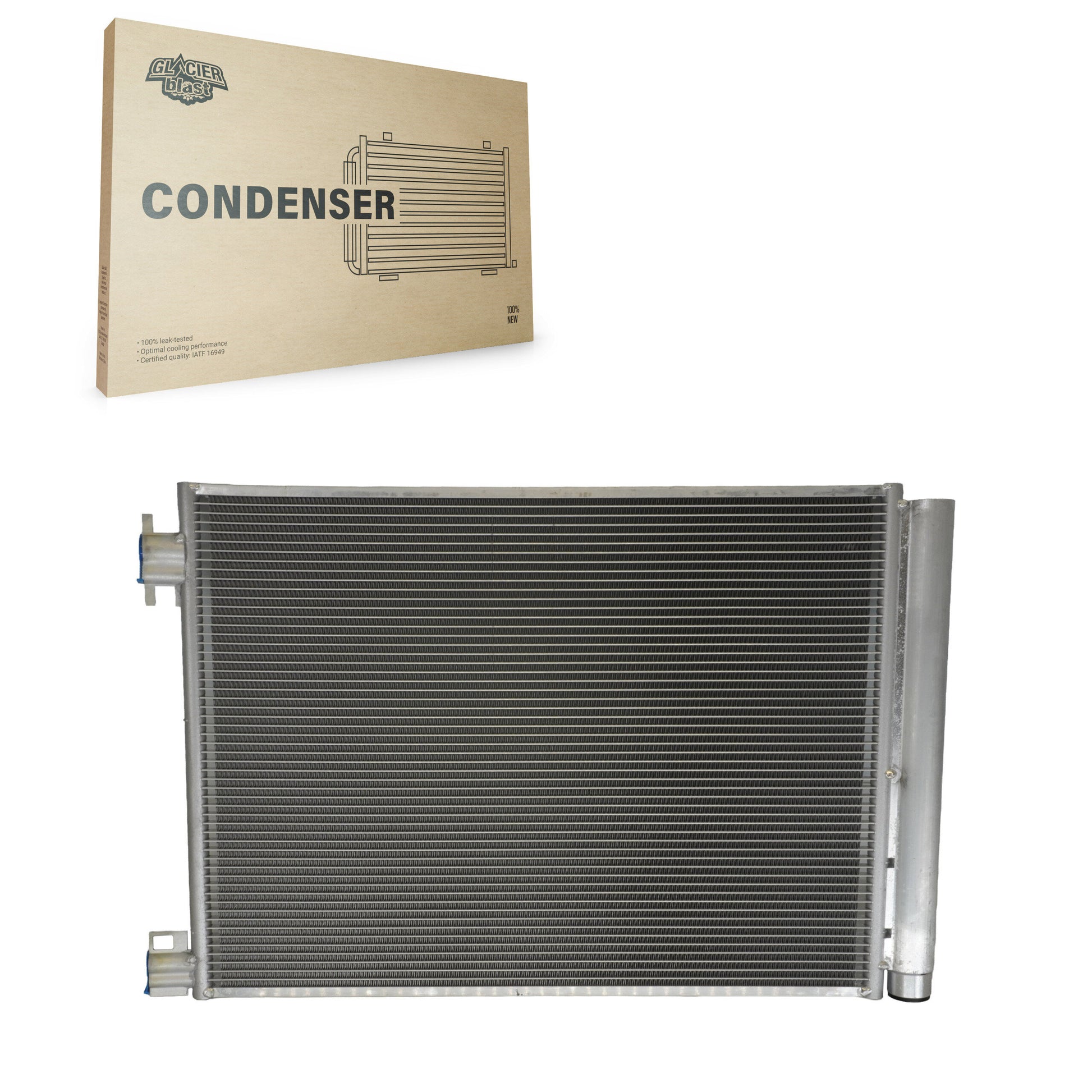 Glacier Blast GLB-NI30121 A/C Condenser for 2018-2025 Nissan Sentra, Nissan Versa, Nissan Kicks - N/A