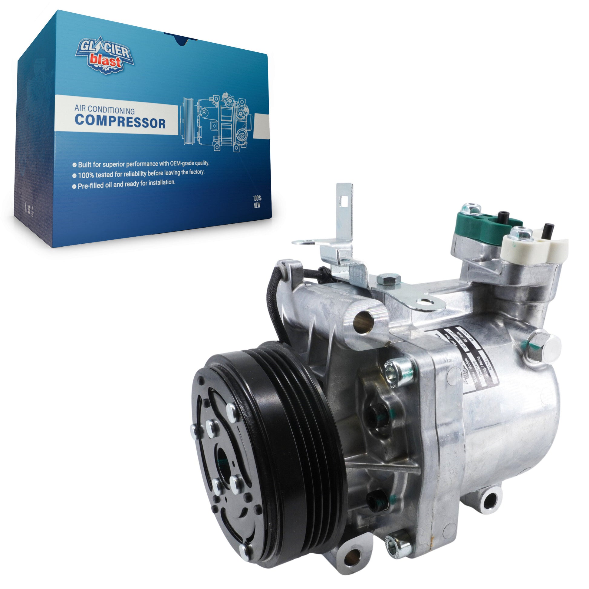 Glacier Blast GLB-SB12647 A/C Compressor for 2007-2021 Subaru WRX, Subaru WRX STI, Subaru Forester - N/A