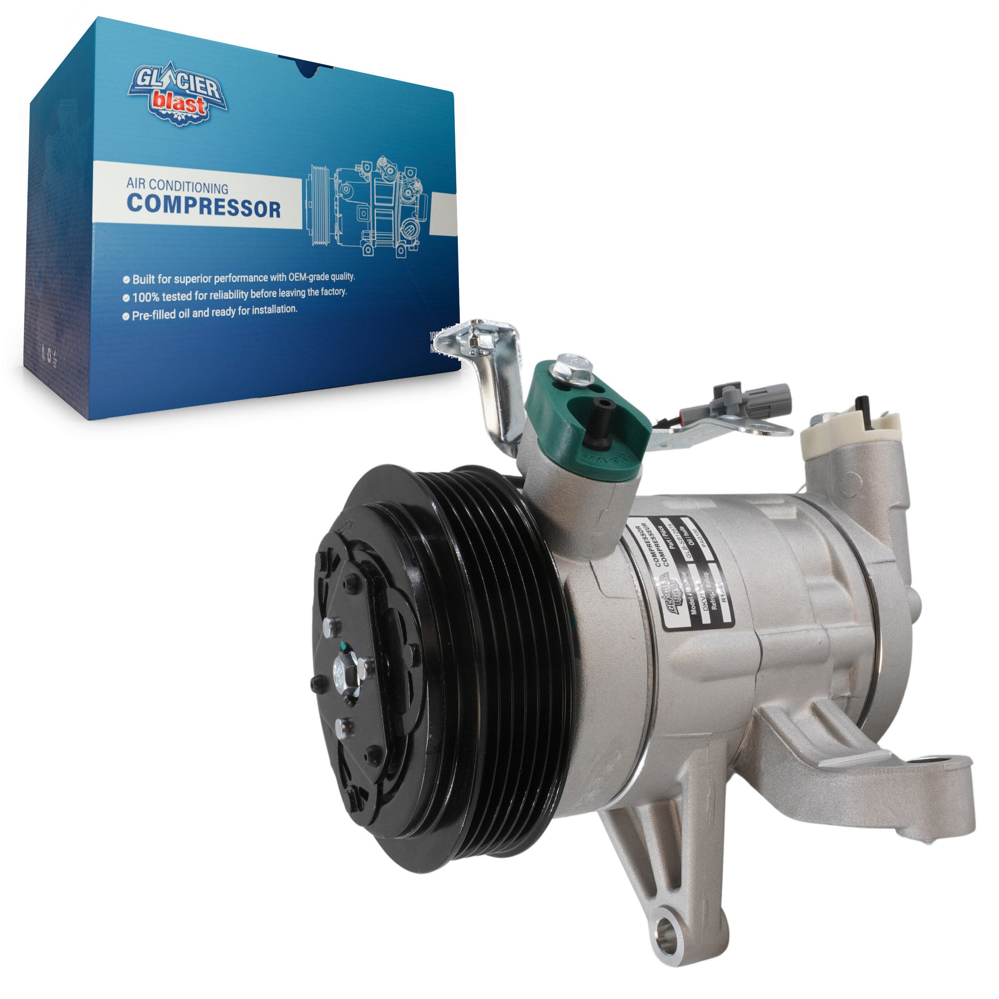 Glacier Blast GLB-SB12979 A/C Compressor for 2012-2018 Subaru Crosstrek, Subaru Forester, Subaru XV Crosstrek - N/A