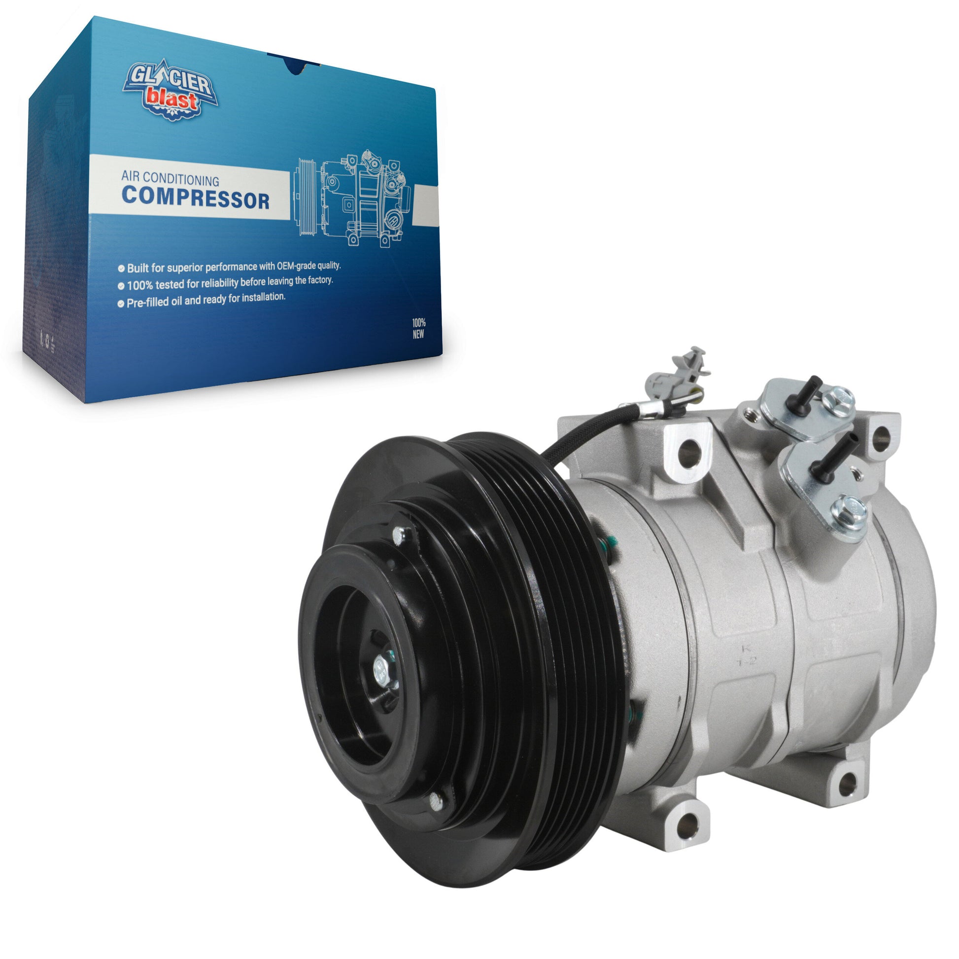 Glacier Blast GLB-TO11714 A/C Compressor for 2003-2008 Toyota Corolla, Toyota Matrix - N/A