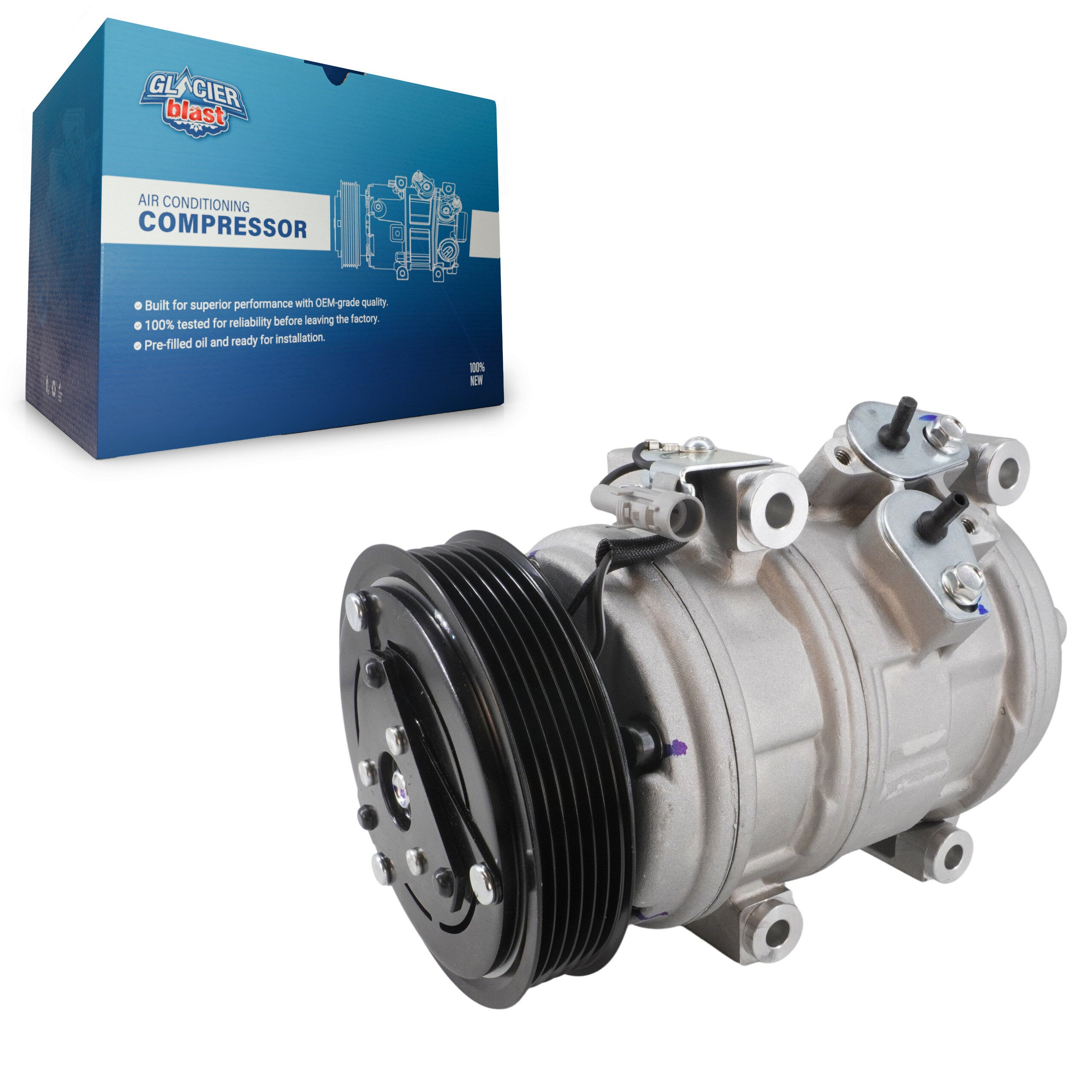 Glacier Blast GLB-TO12103 A/C Compressor for 2004-2007 Toyota Sienna - N/A