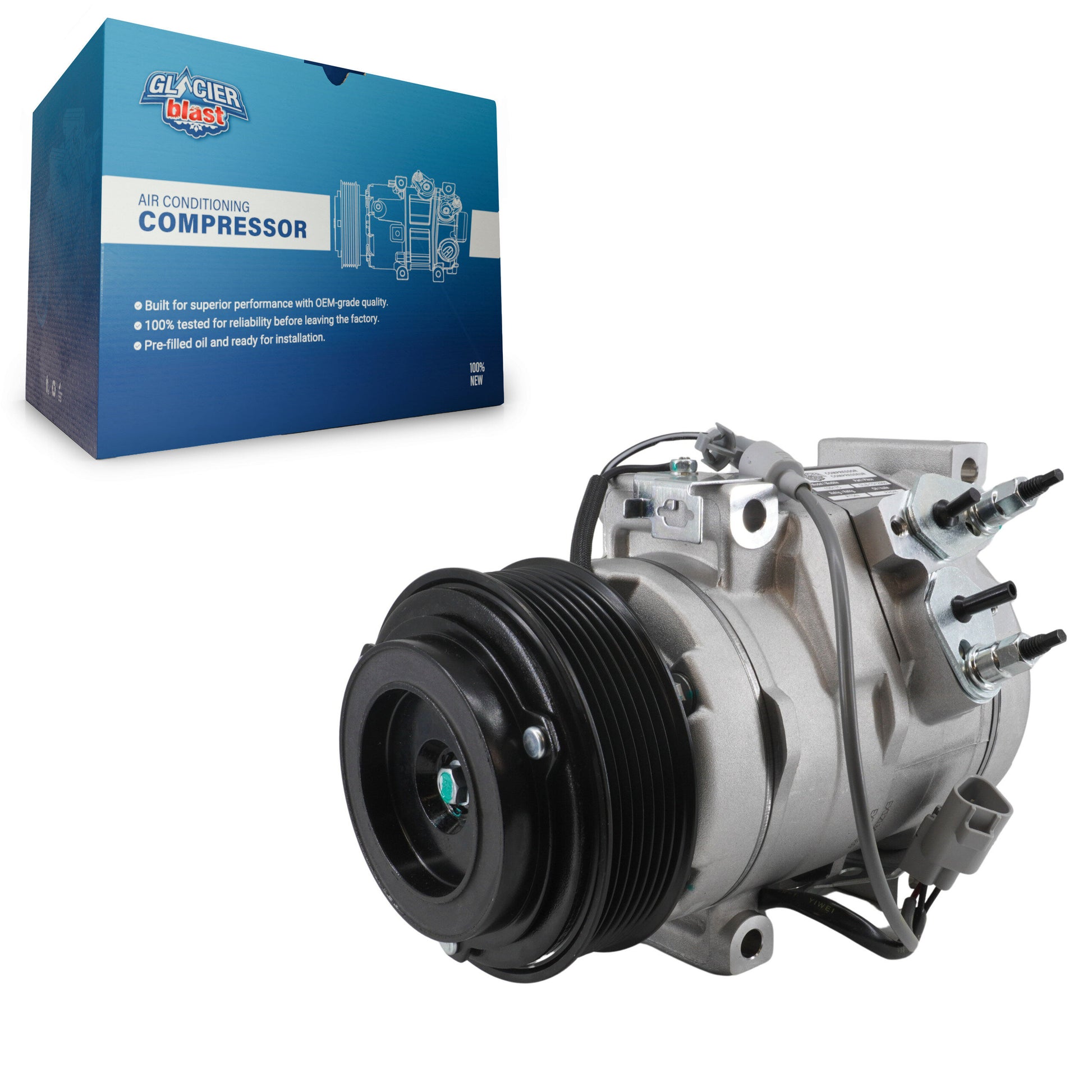 Glacier Blast GLB-TO12966 A/C Compressor for 2010-2020 Toyota 4Runner, Toyota FJ Cruiser - N/A