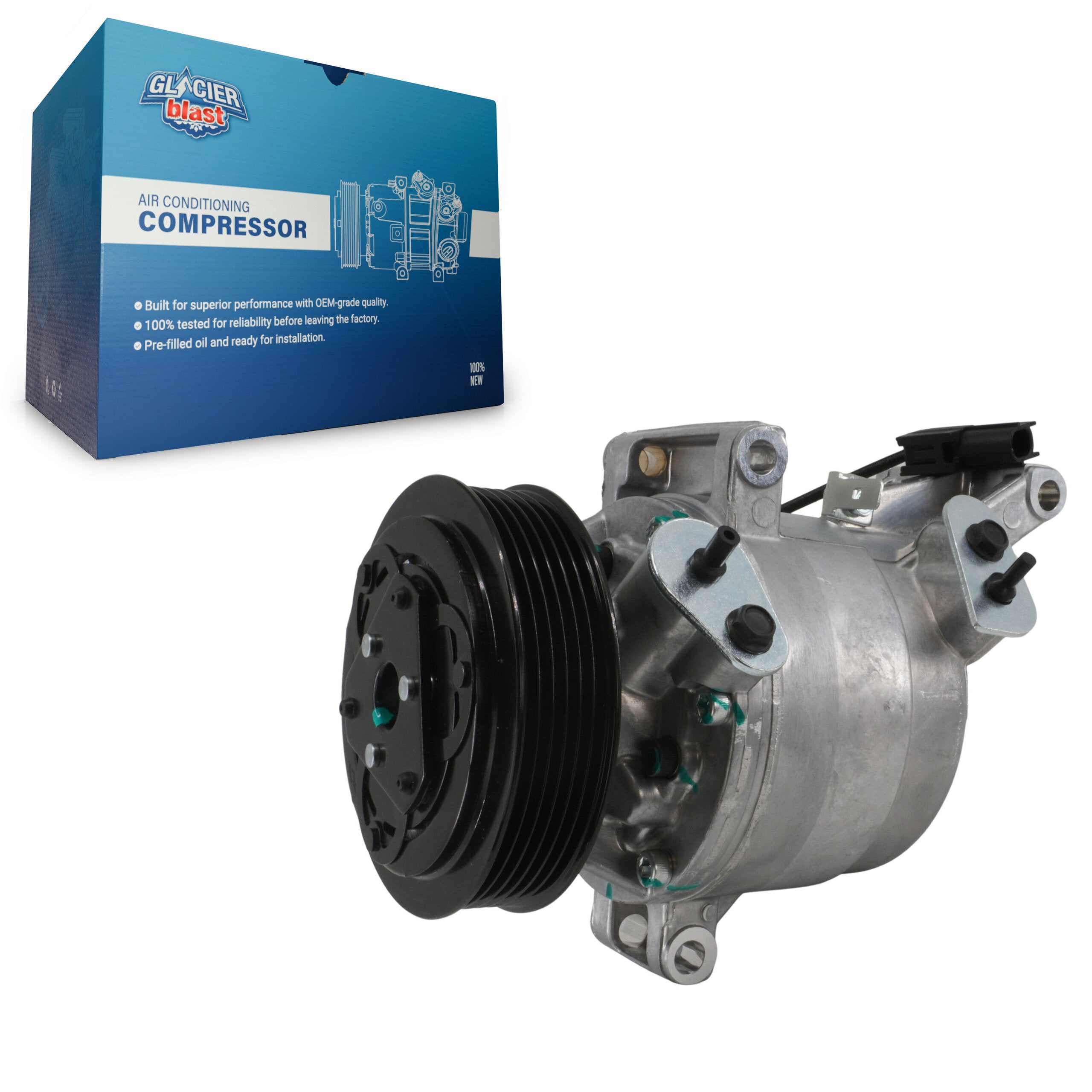 Glacier Blast GLB-TO13312 A/C Compressor for 2016-2022 Mazda CX-3, Scion iA, Toyota Yaris - N/A