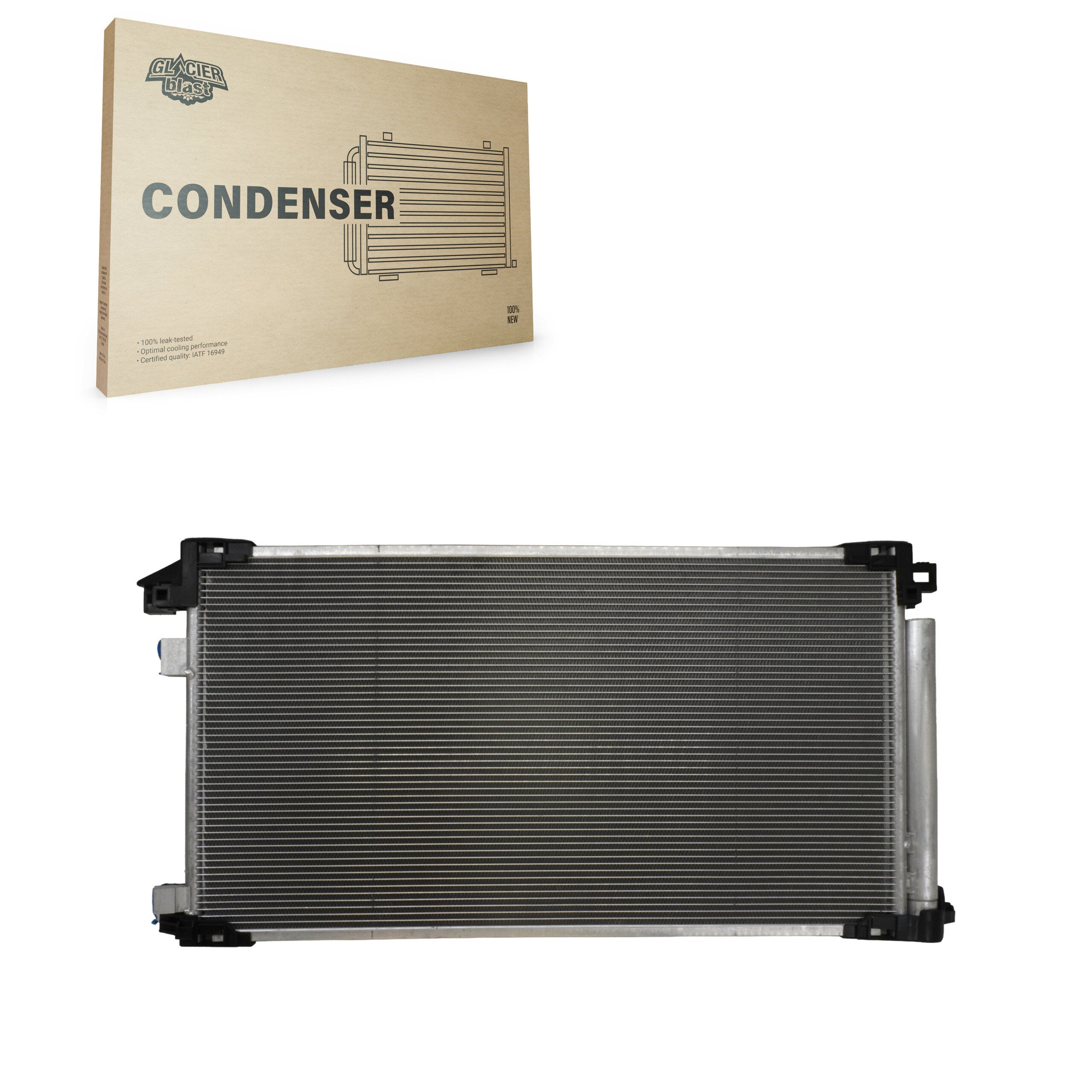 Glacier Blast GLB-TO30029 A/C Condenser for 2016-2022 Toyota Corolla, Toyota Prius AWD-e, Toyota Prius - N/A