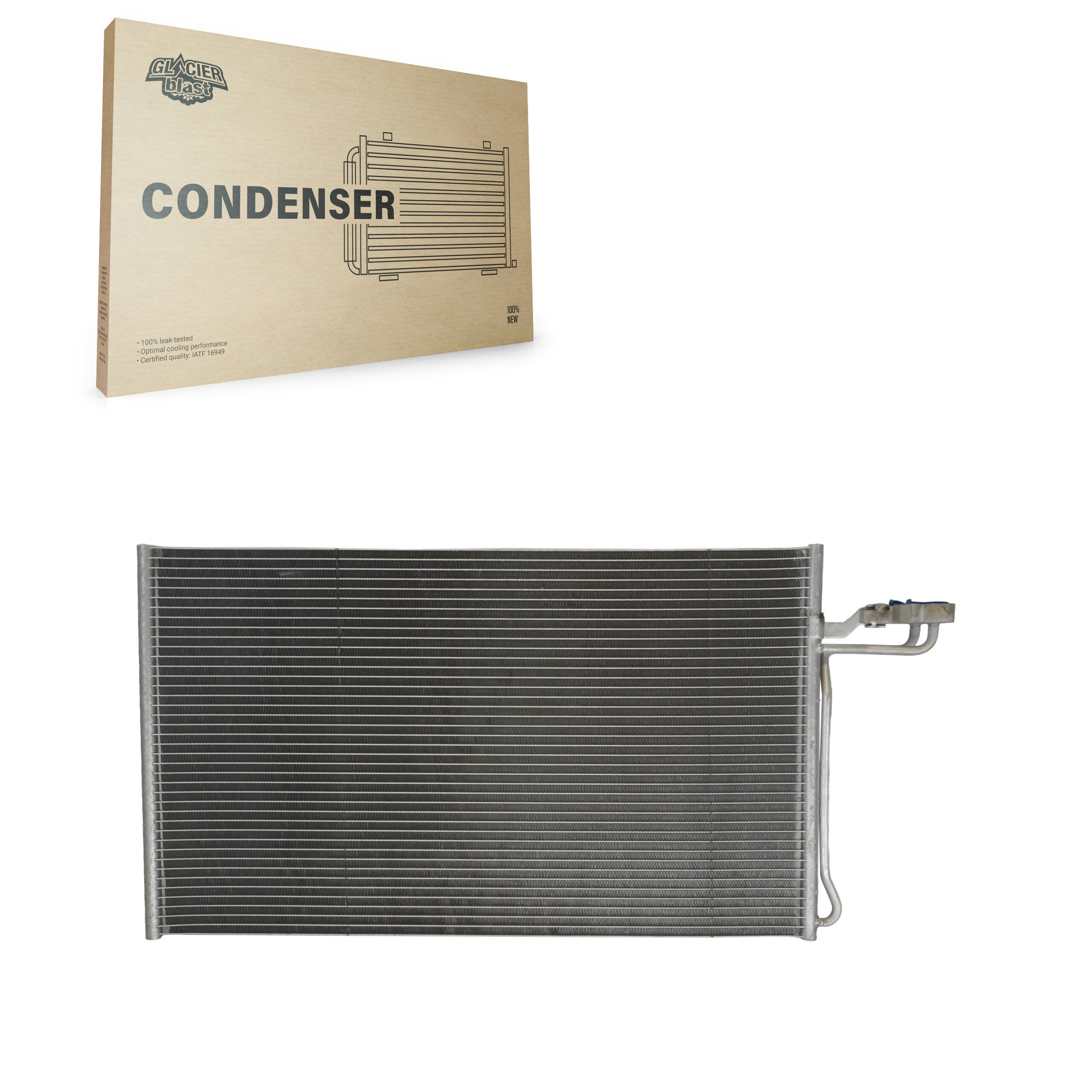 Glacier Blast GLB-VO3438 A/C Condenser for 2004-2013 Volvo C30, Volvo C70, Volvo S40 - N/A