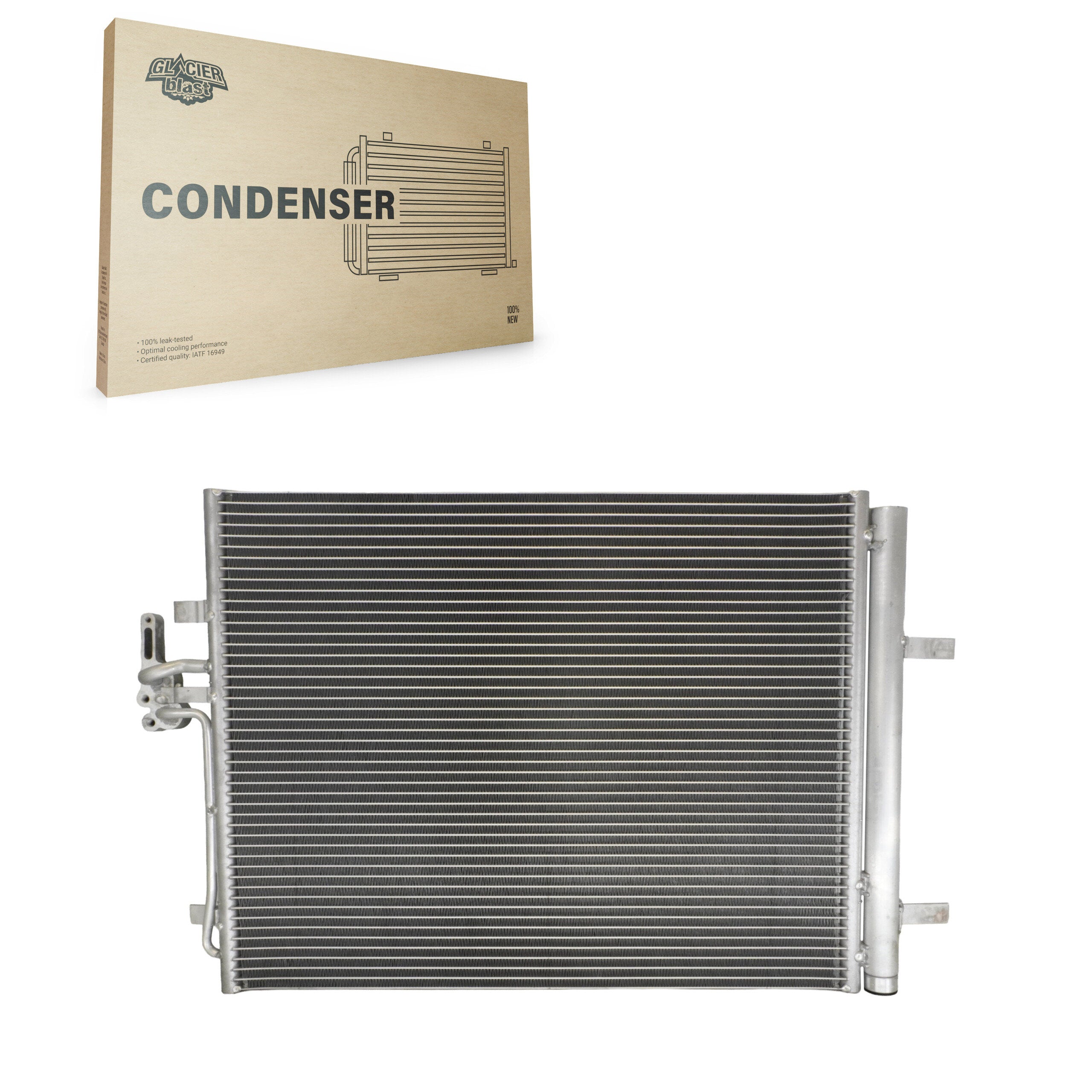 Glacier Blast GLB-VO3733 A/C Condenser for 2008-2018 Land Rover Discovery Sport, Land Rover Range Rover Evoque, Volvo XC60 - N/A