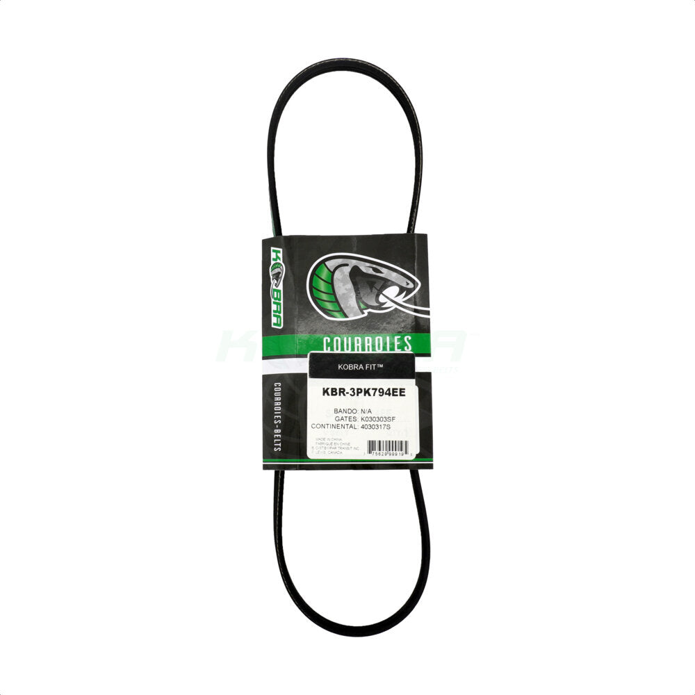 Kobra KBR-3PK794EE Serpentine Belt for 2012-2025 Mazda 3, Mazda 3 Sport, Mazda CX-30 - Water Pump