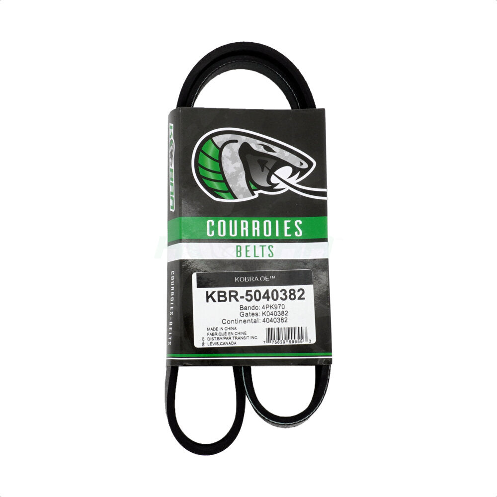 Kobra KBR-5040382 Serpentine Belt for 1989-2025 Mercedes-Benz AMG GT 55, BMW X3, BMW X4 - Air Conditioning, Main Drive, Air Conditioning and Power Steering