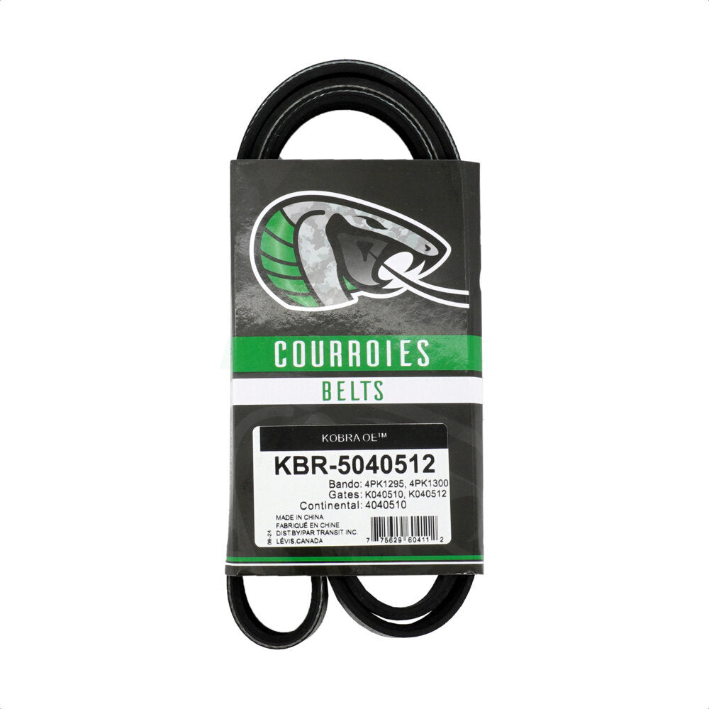 Kobra KBR-5040512 Serpentine Belt for 2003-2025 Ford EcoSport, Ford Maverick, Ford Bronco Sport - Main Drive, Alternator and Water Pump, Fan and Air Brake Compressor