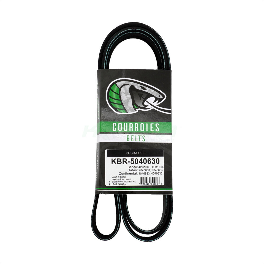 Kobra KBR-5040630 Serpentine Belt for 1992-2015 Acura ILX, Honda Civic, Hyundai Elantra - Main Drive, Air Conditioning and Idler