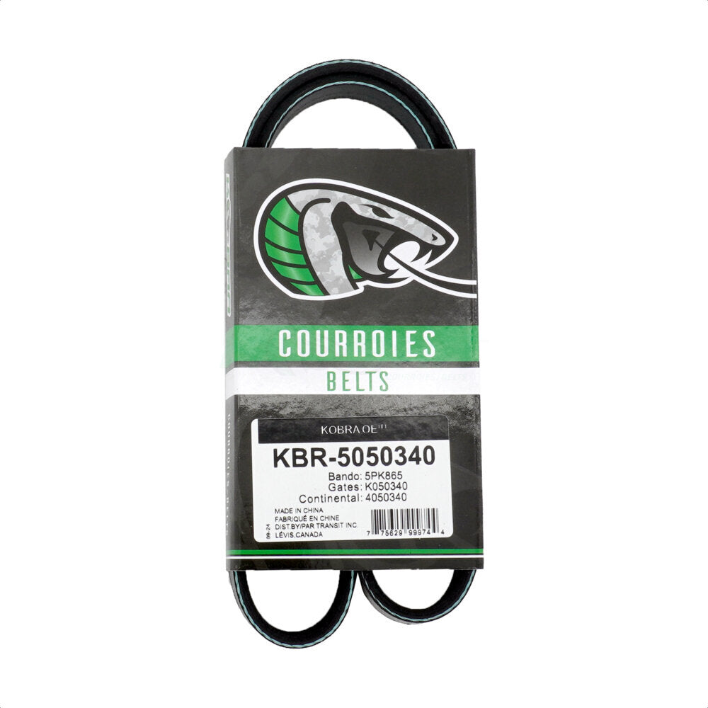Kobra KBR-5050340 Serpentine Belt for 1984-2023 Cadillac CT5, Cadillac CT6, BMW 320i - Alternator, Air Conditioning, Air Conditioning and Tensioner