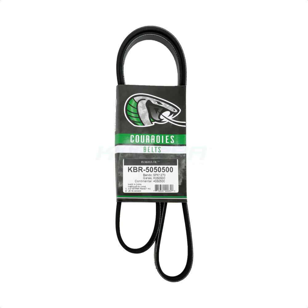 Kobra KBR-5050500 Serpentine Belt for 1984-2025 Fiat 500, Chrysler Pacifica, Fiat 124 Spider - Main Drive, Power Steering and Air Conditioning, Alternator and Power Steering
